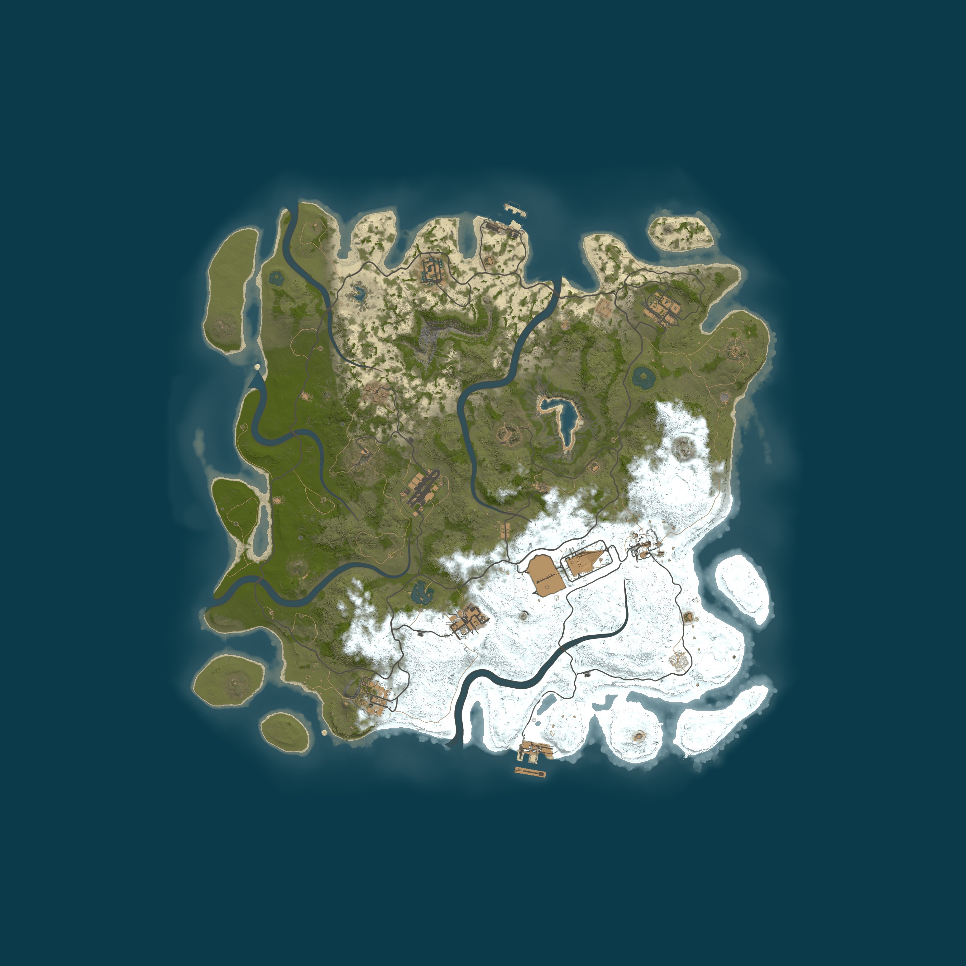 Map for Rust Survive|Raidable Bases|75% Upkeep