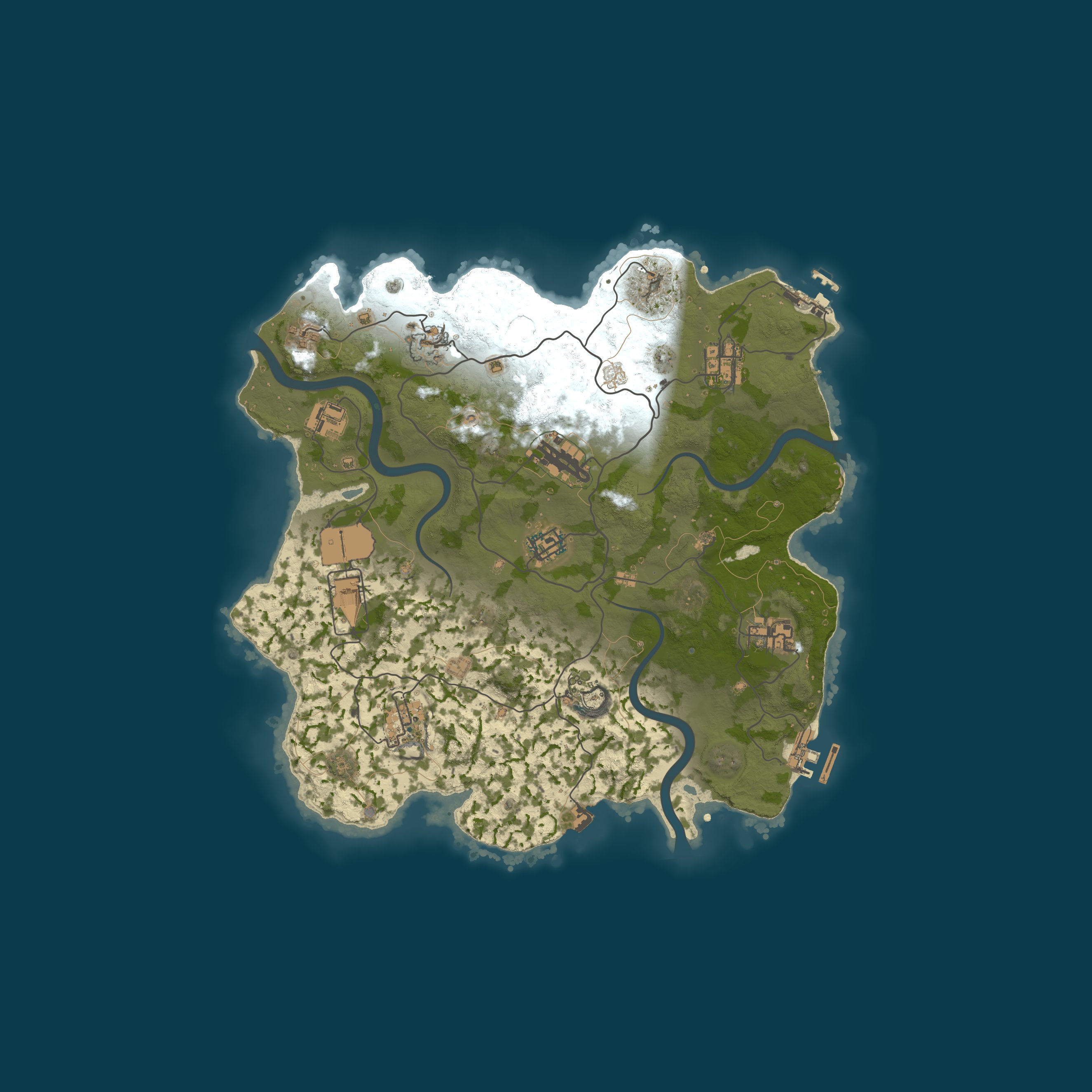 Custom Map, size 3300, seed 1337