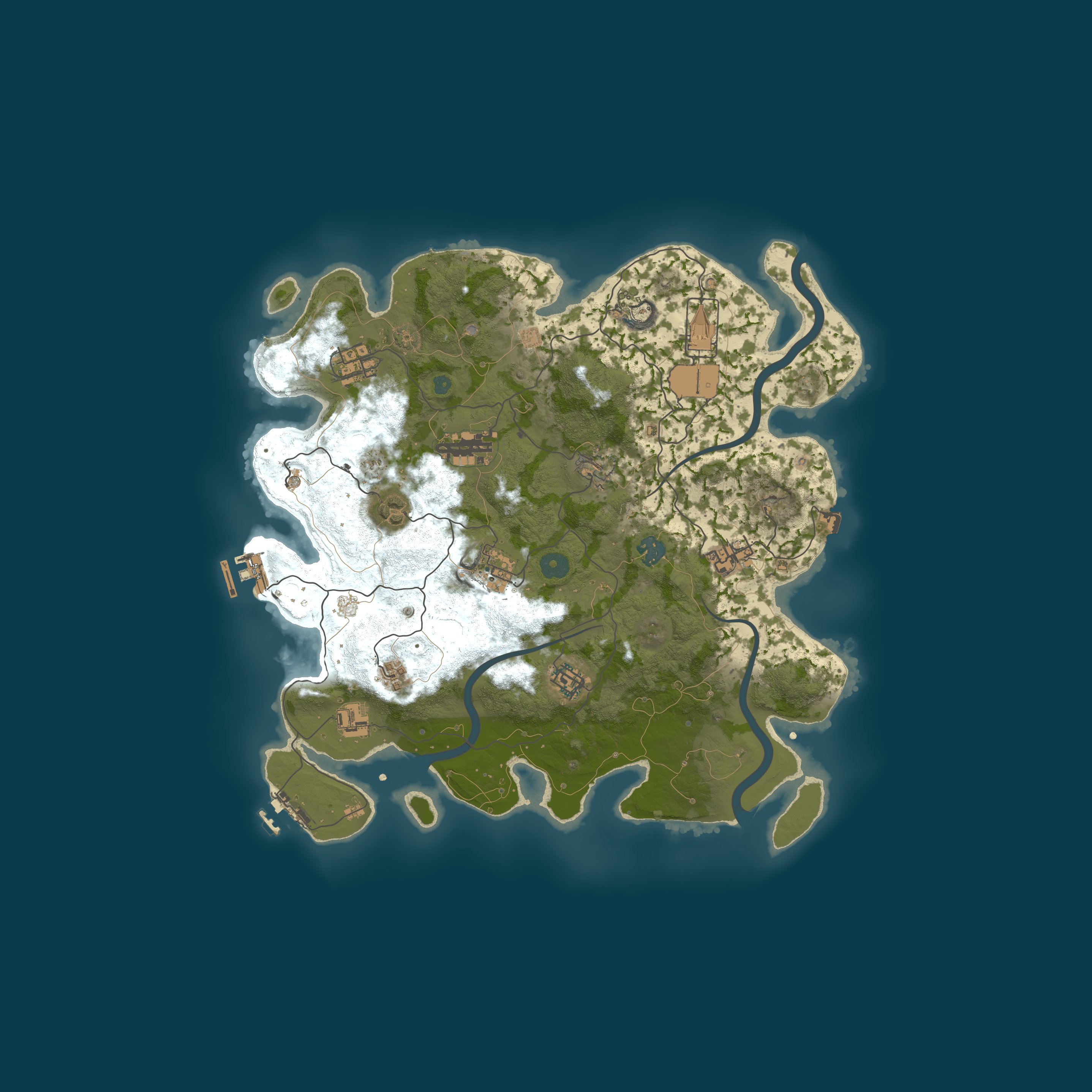 Procedural Map, size 3750, seed 435425175
