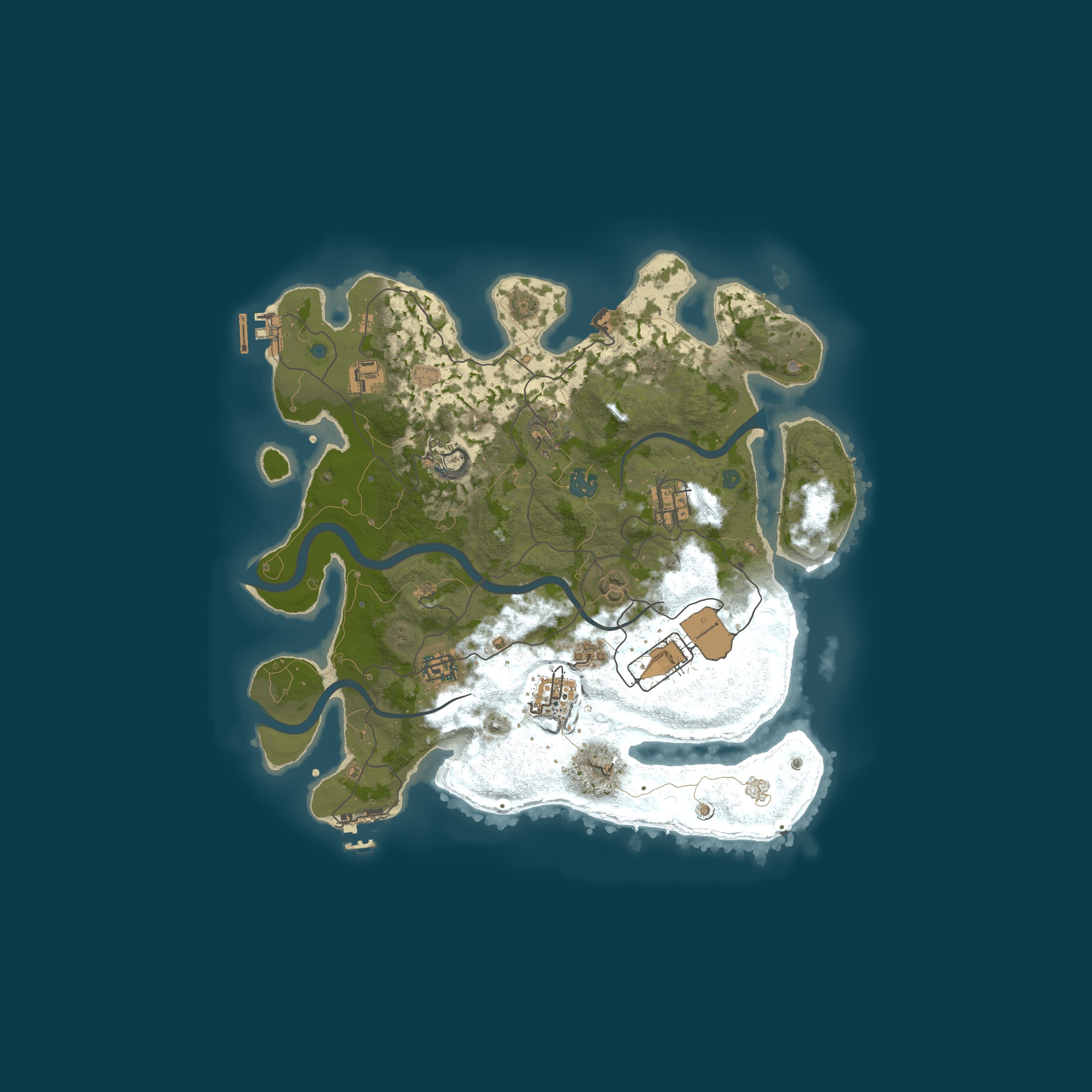 Procedural Map, size 3500, seed 1301899890