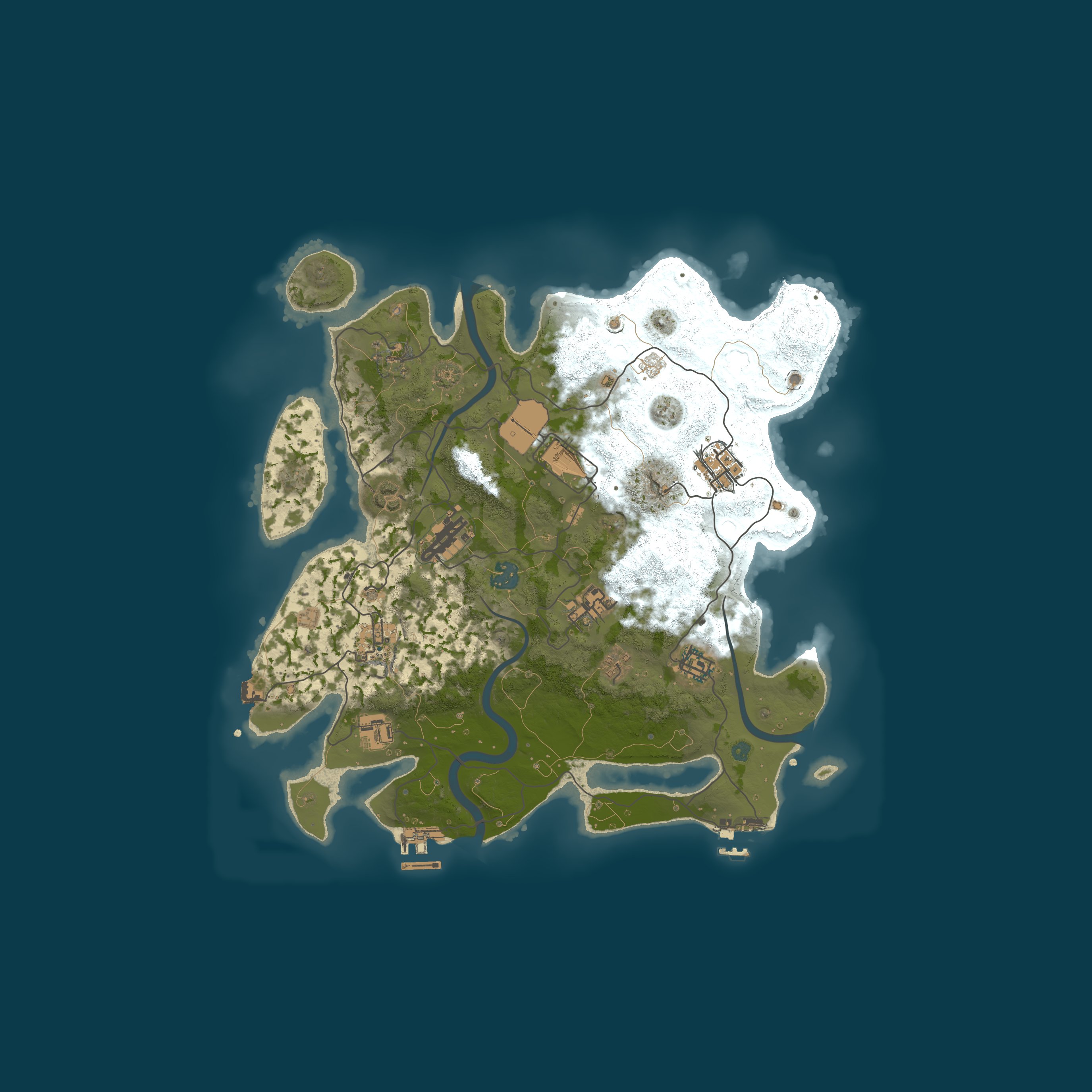 Procedural Map, size 3500, seed 1712924288