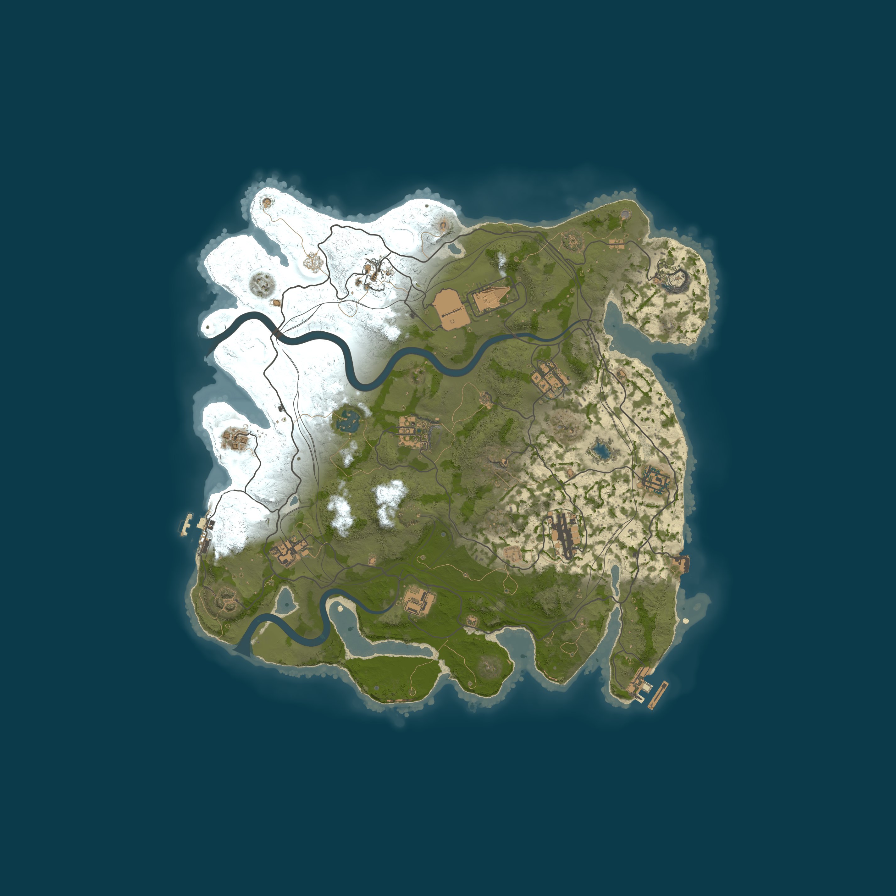 Custom Map, size 3700, seed 1337