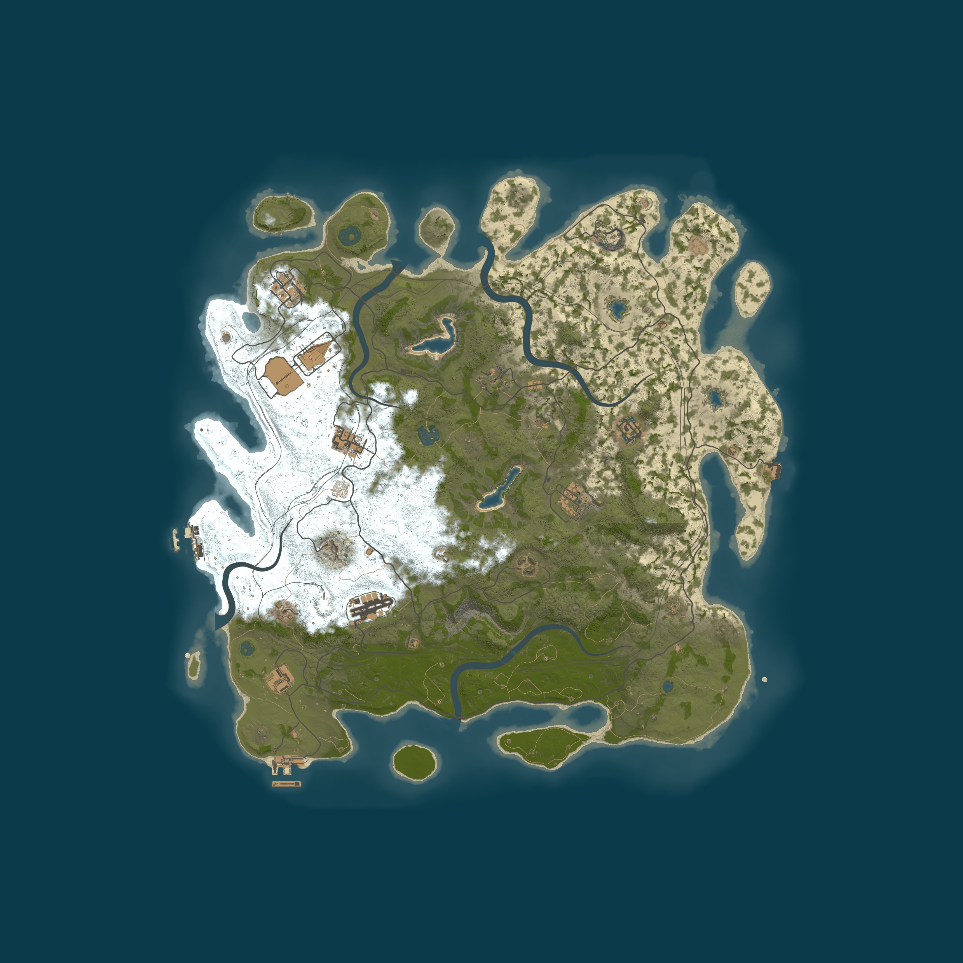 Procedural Map, size 4600, seed 1088554433