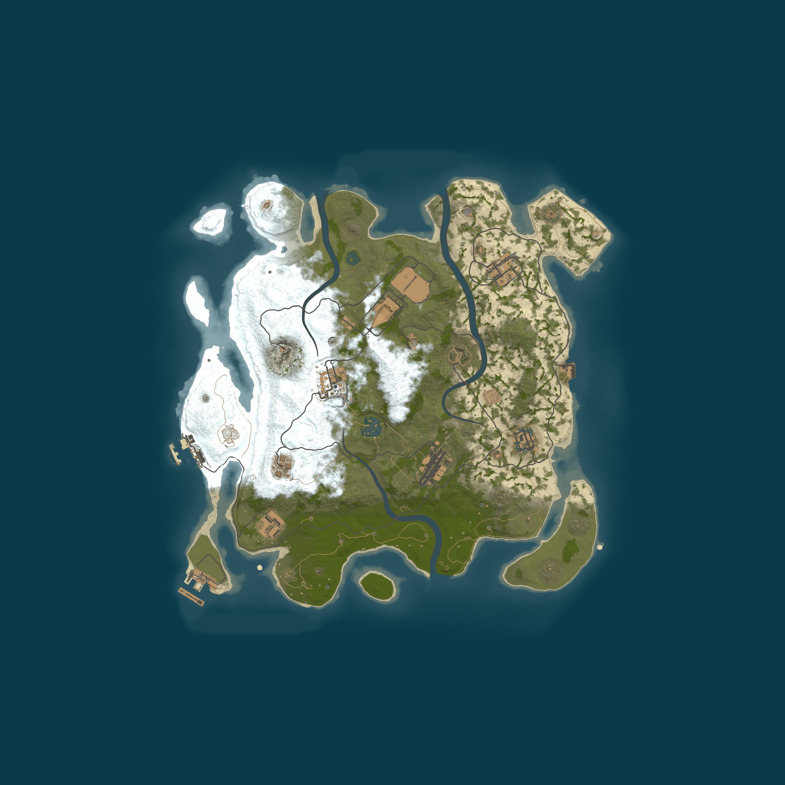 Procedural Map, size 3500, seed 421947151