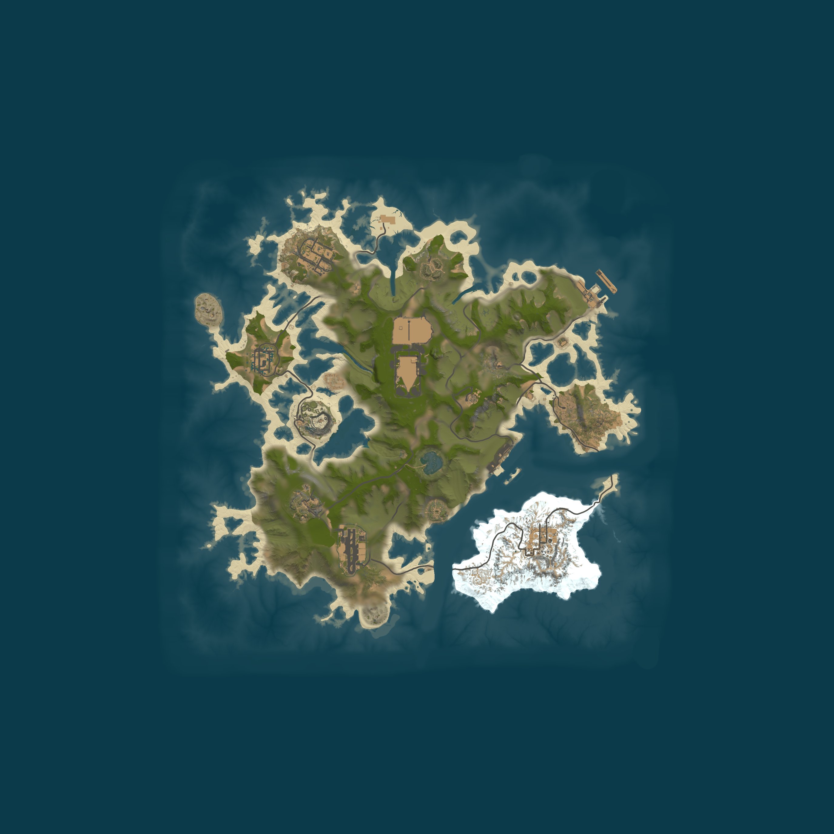 Map for US | Flooded Isle| 2x | Solo,Duo,Trio,Quad | Raid Times | Bi-We
