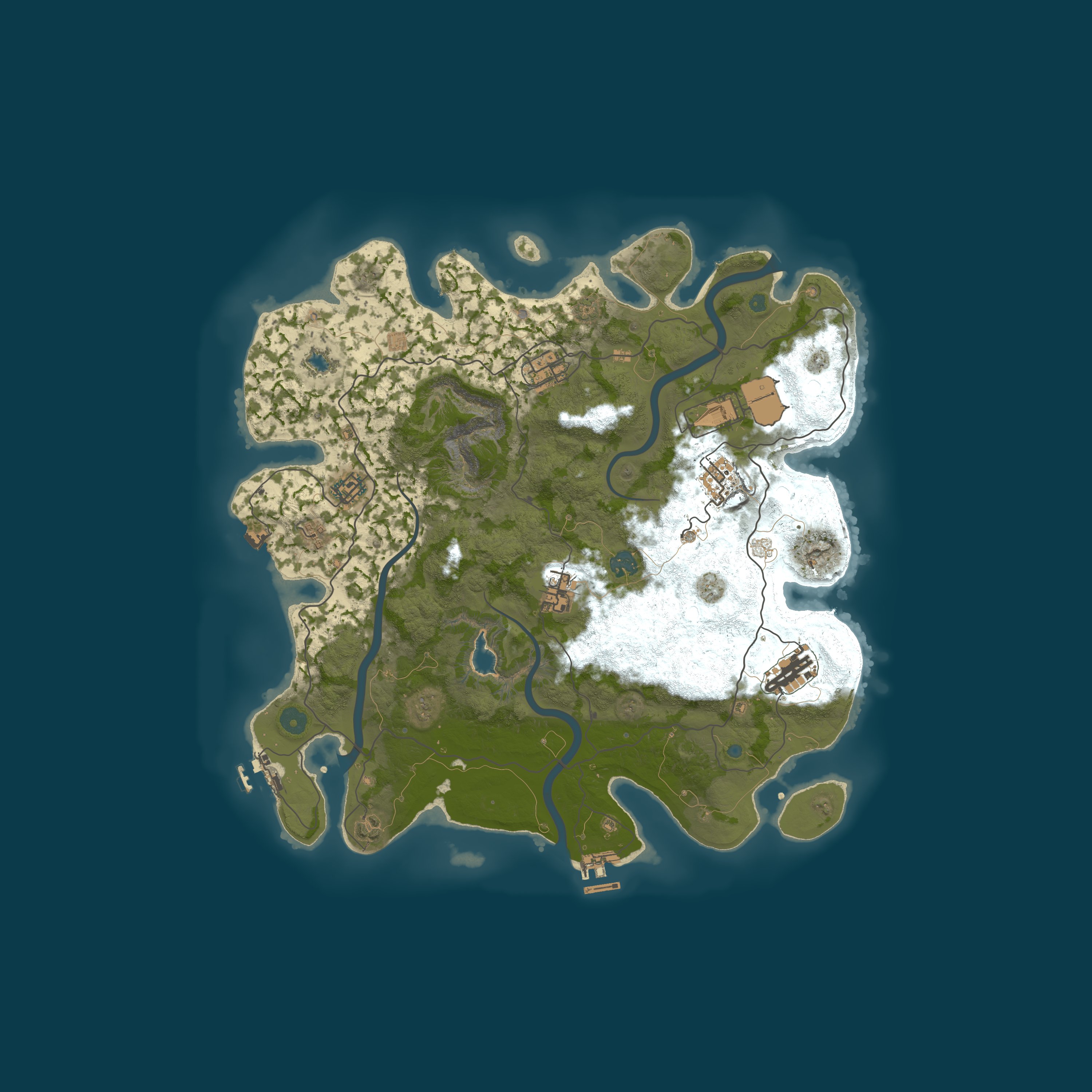 Map for RustGamingNation 1x PvE [Events|Purge|Zombies|SkillTree]