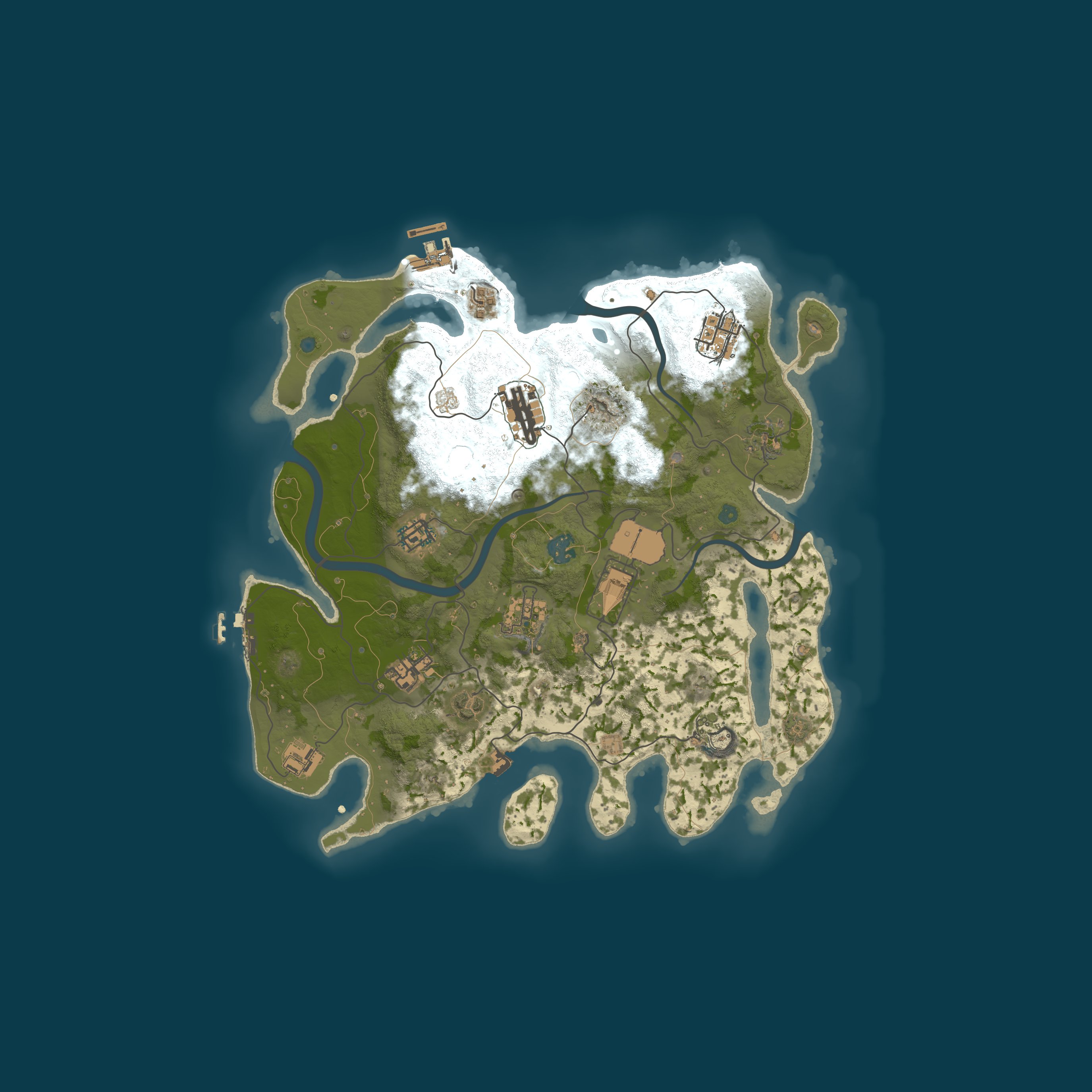 Map for PARADISE RUST #2 [ X25 | NOLIMIT | KITS | CLANS | TP ]