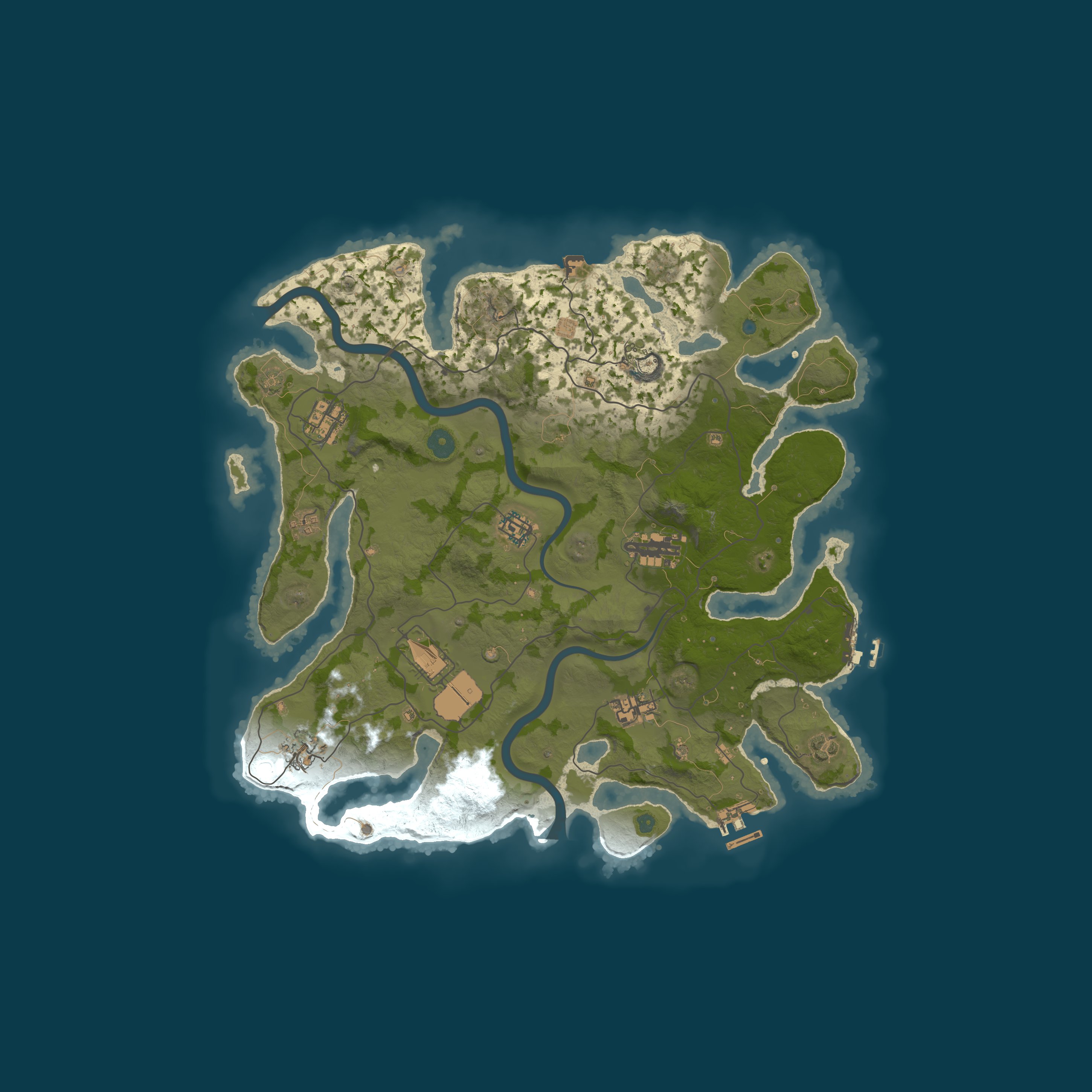 Map for FinnaRUST|18+|Solo-Quad|RaidableBases!|VIP/SVIP|NoobFriendly