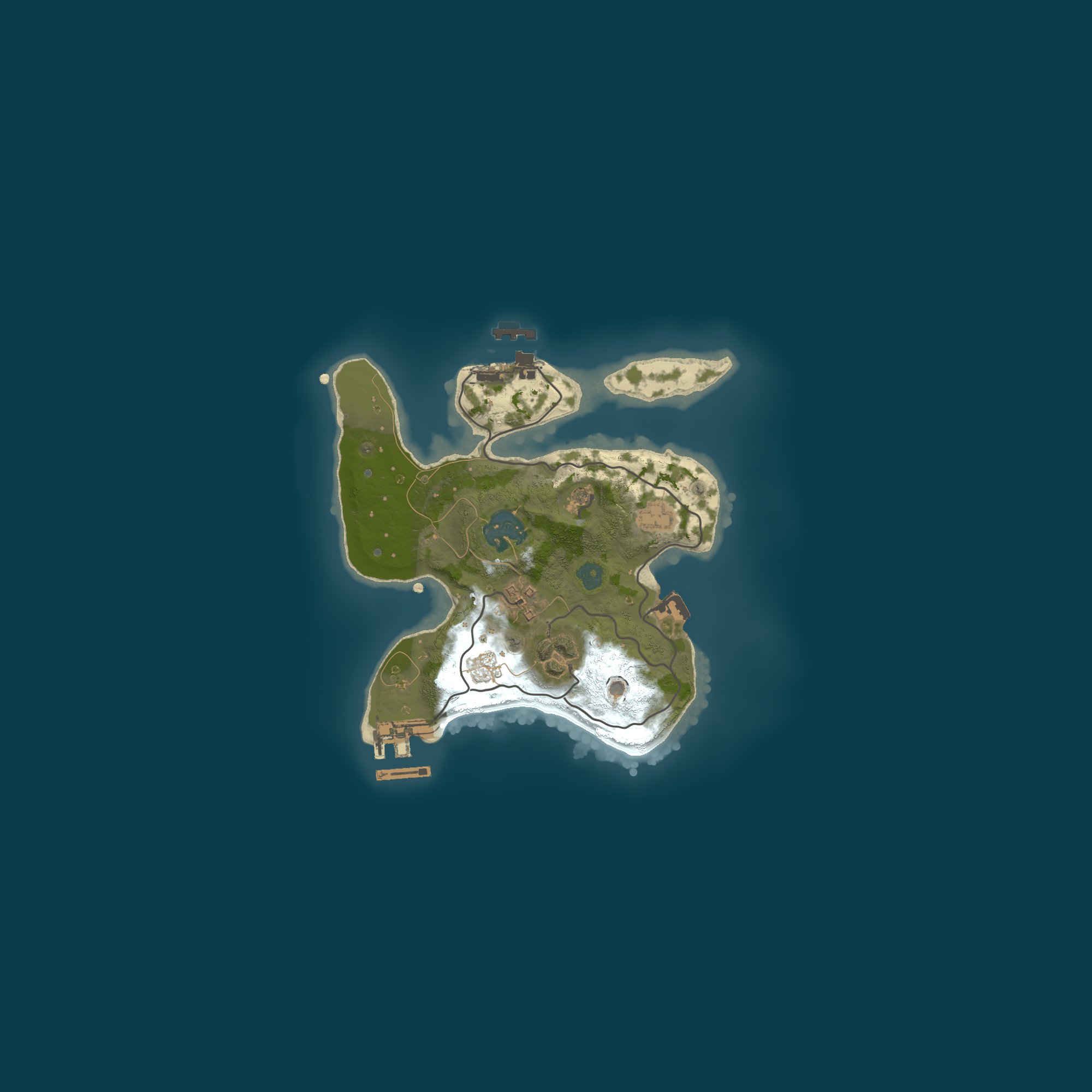 YummiRust | UA/EU Mod TEST — 程序生成地图 2000,种子 12026