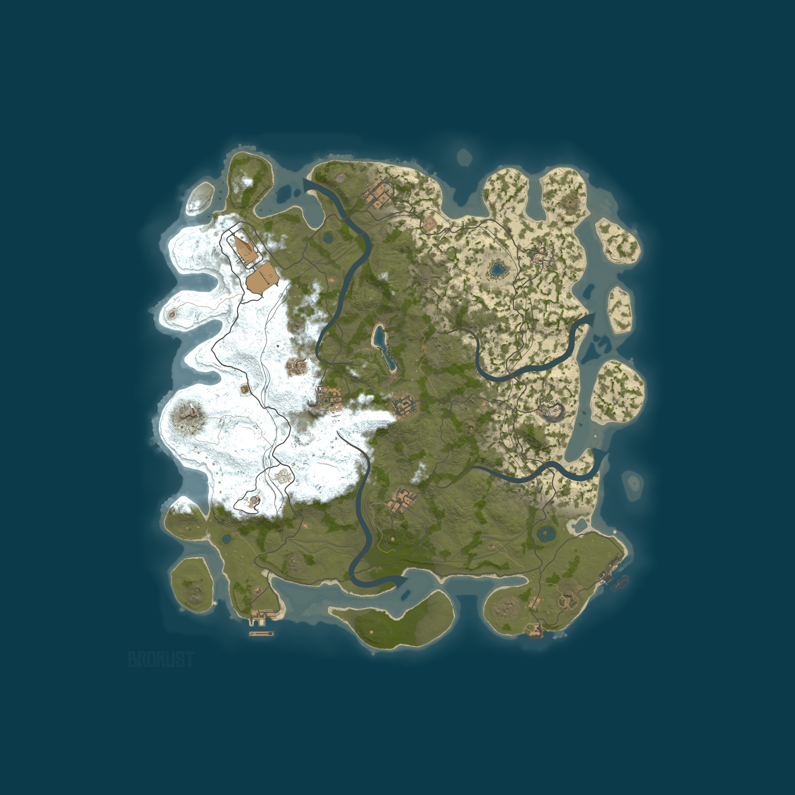 #3 BroRust X50/X100|G WIPE 10.10|MAX5|NoBP|Loot+|Copter — מפה פרוצדורלית 4400, seed 31010