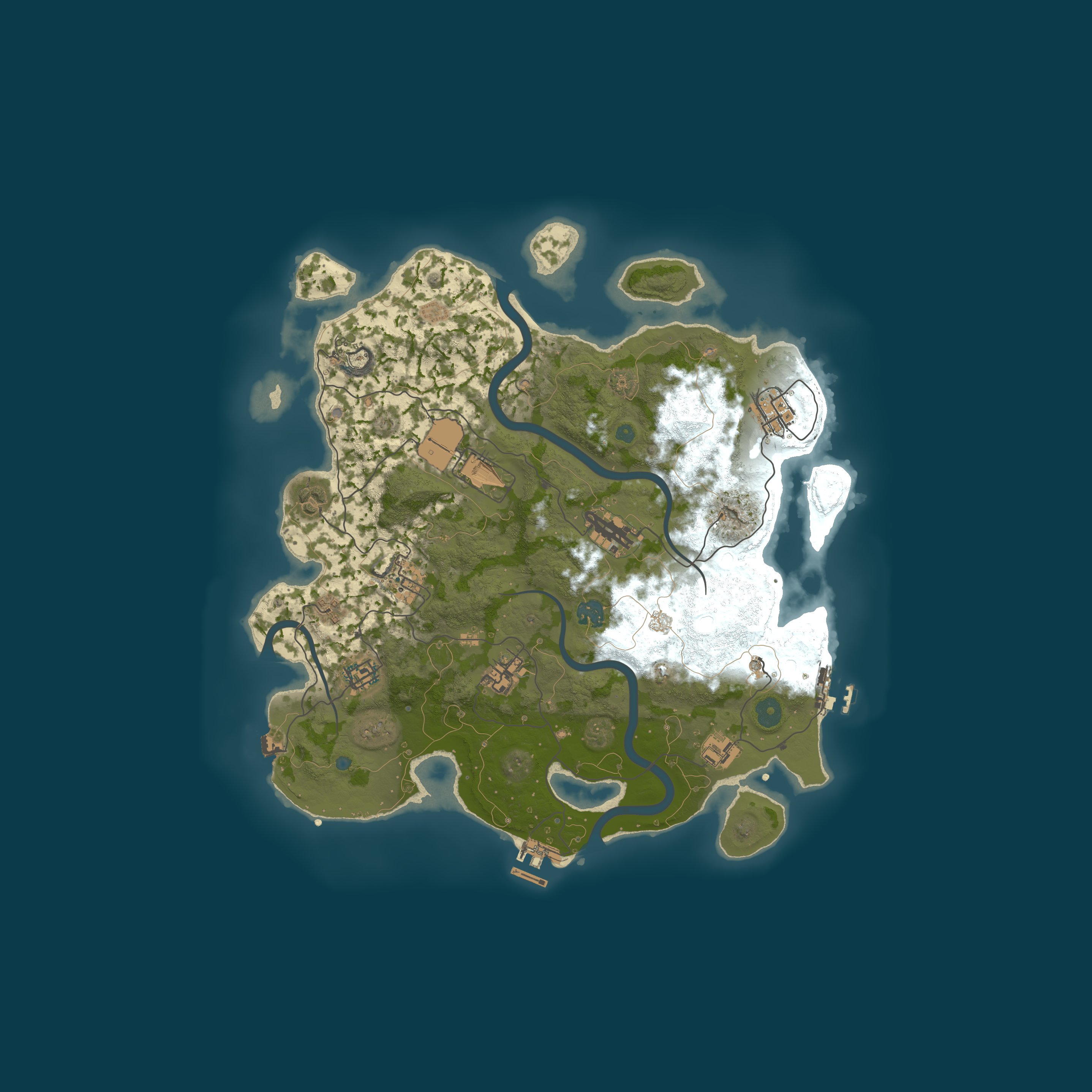 Procedural Map, size 3750, seed 639602484