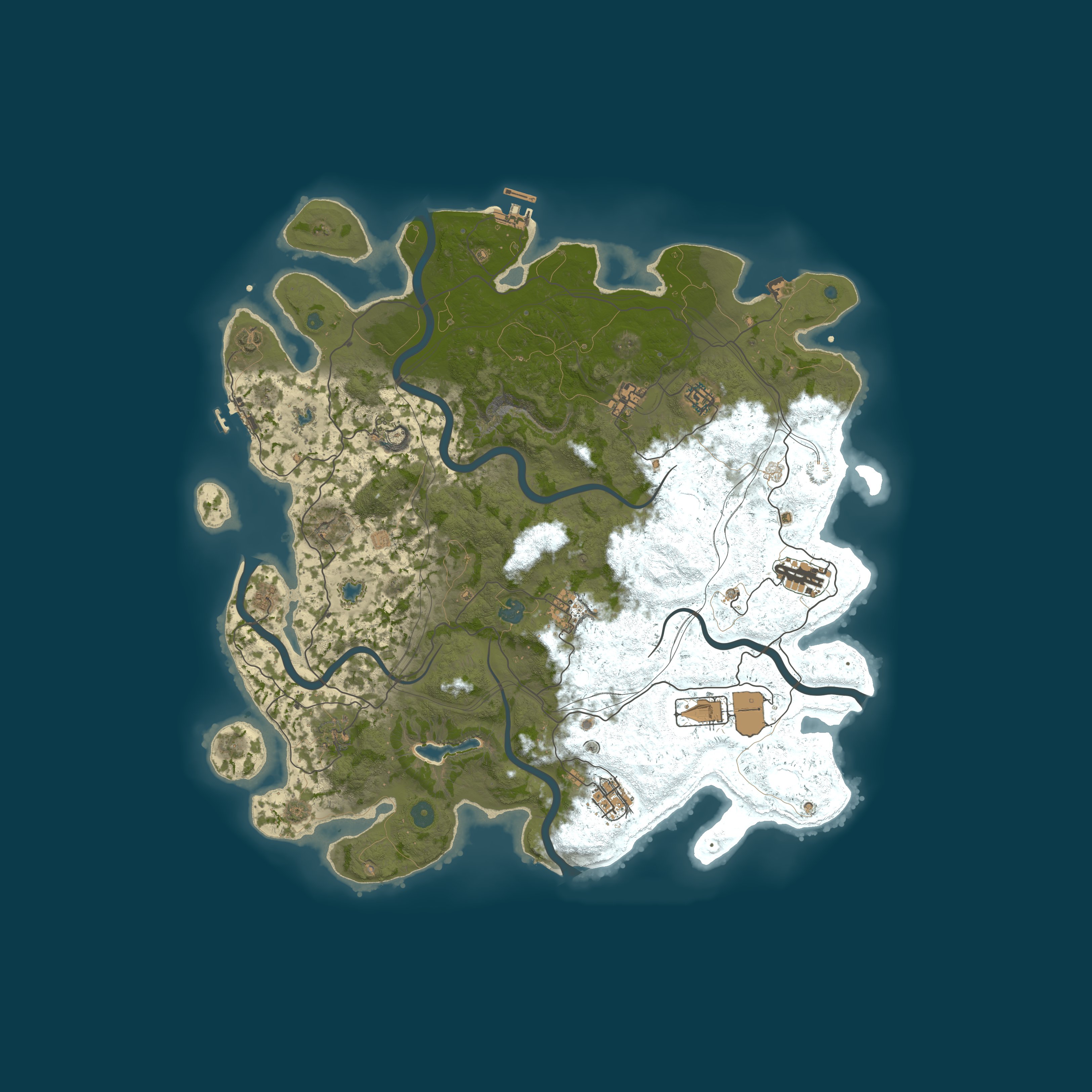 Map for US Modest Rust 2x Monthly | 50% Upkeep | No Bp Wipe