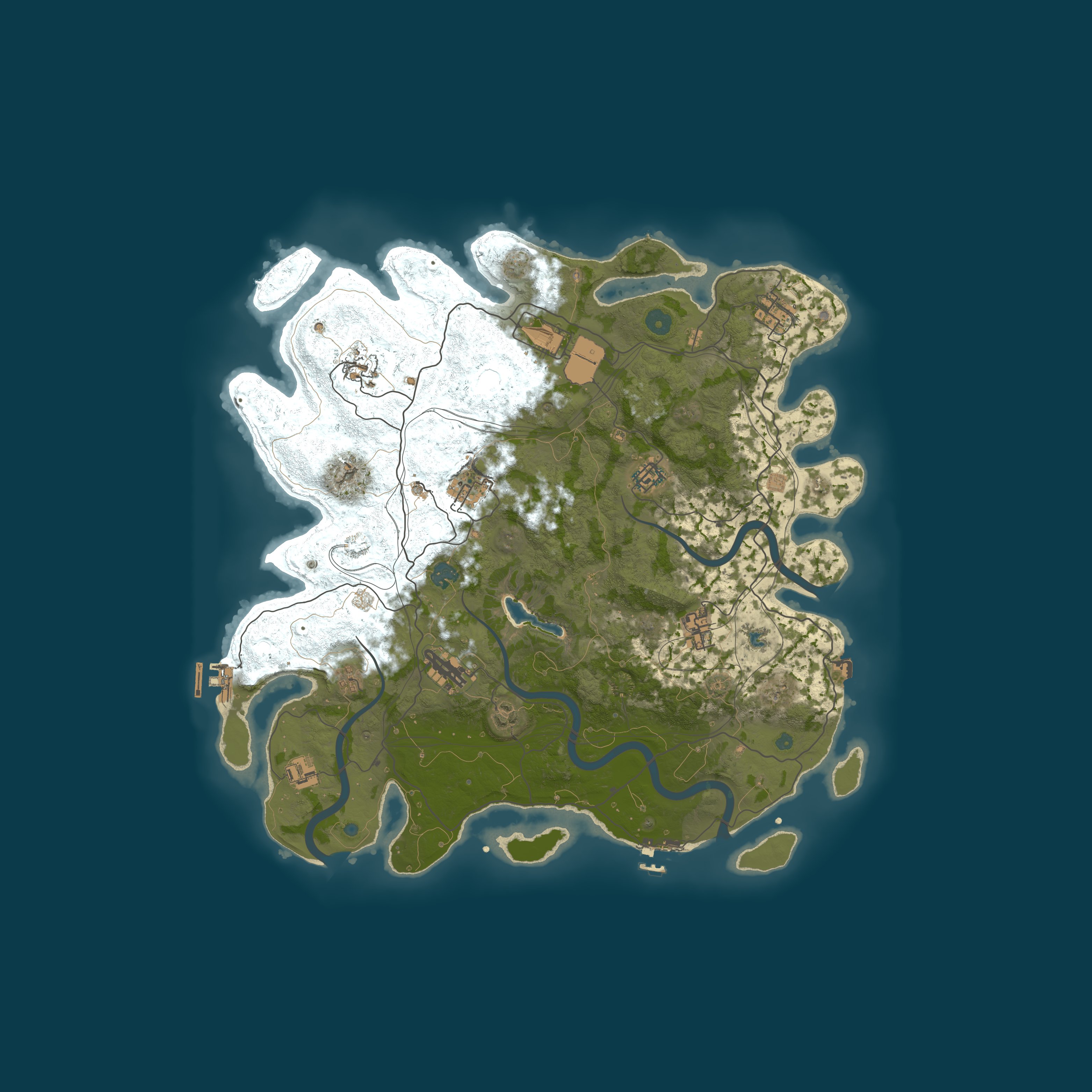 Procedural Map, size 4250, seed 2105267088