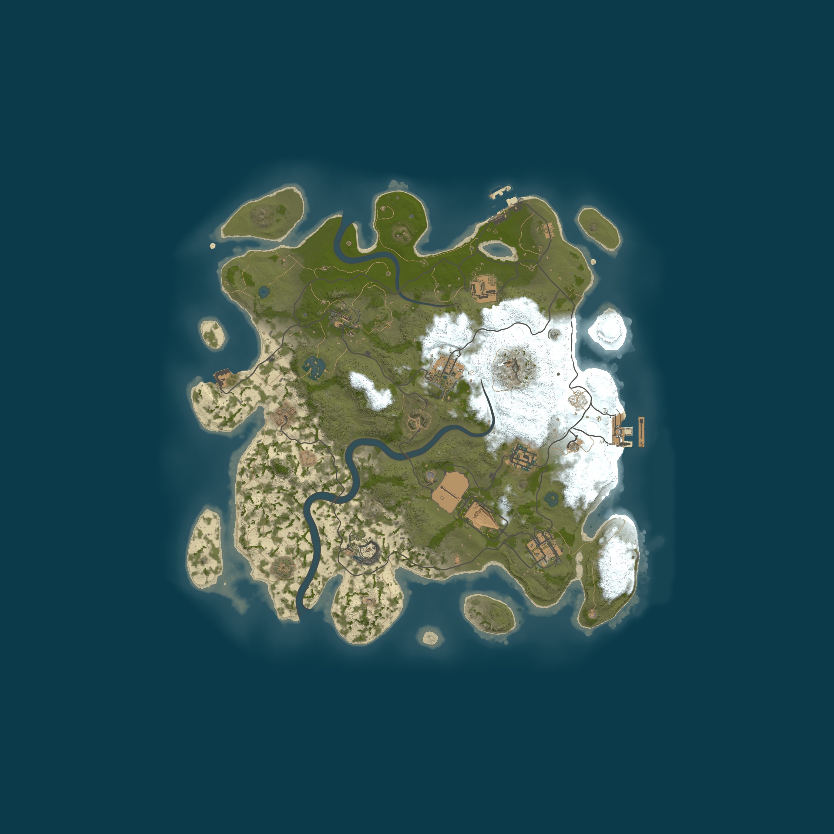 Procedural Map, size 3500, seed 1419866681