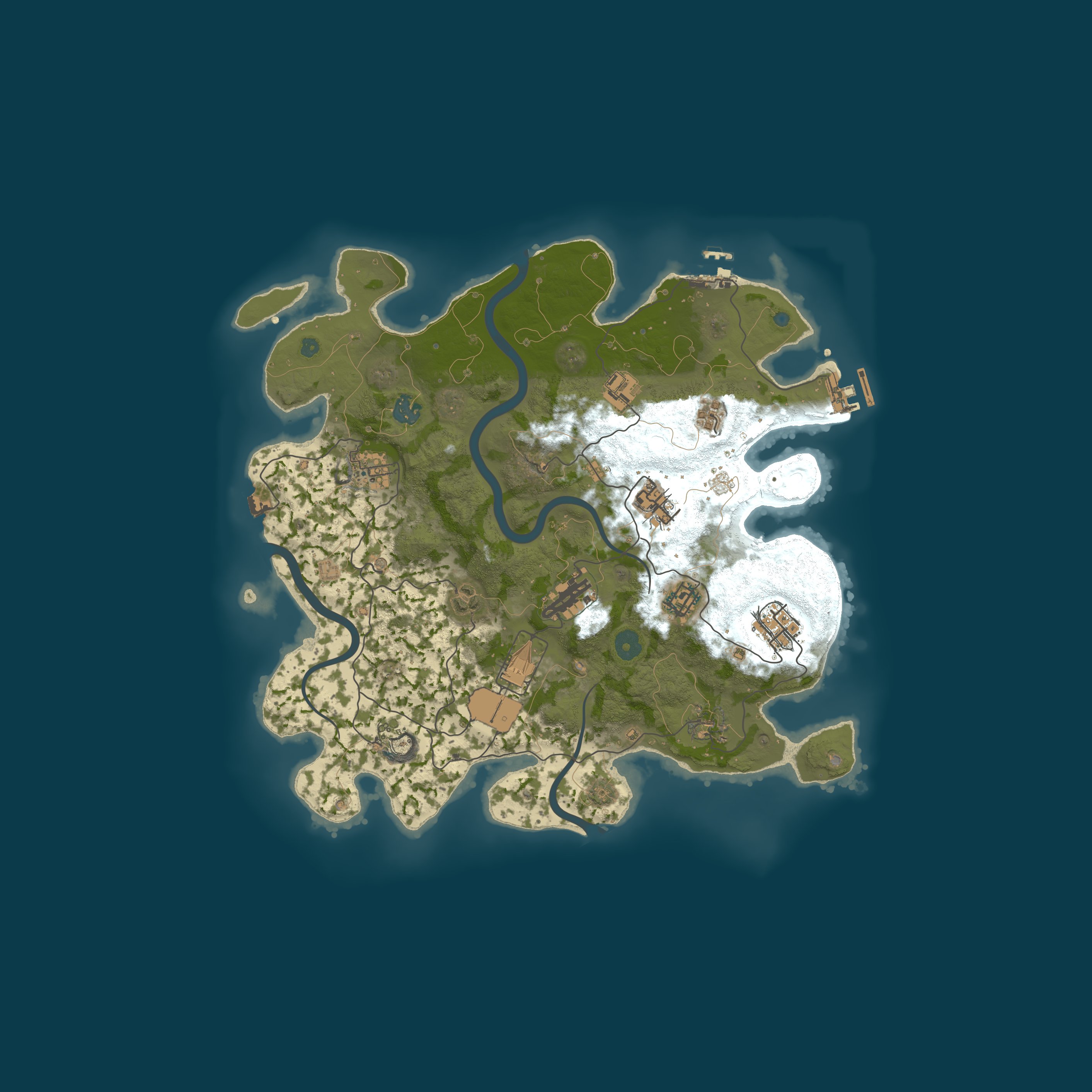 Map for HZ Casual Rust | 1X Hybrid PvP/PvE | Chill/Noob Friendly