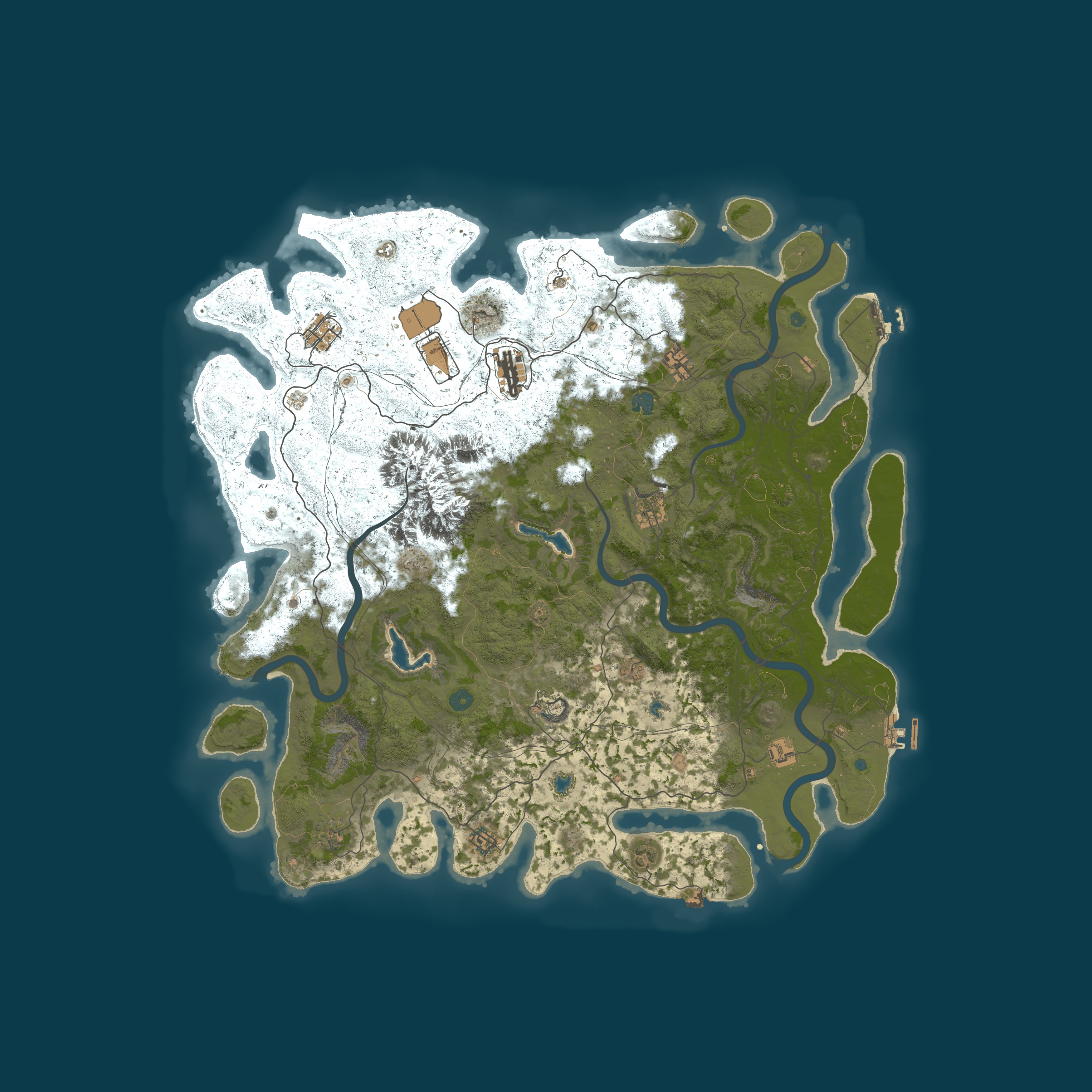Map for [US] BUILD AND DESTROY-X2-Raidable Bases and Boats-Free Speech