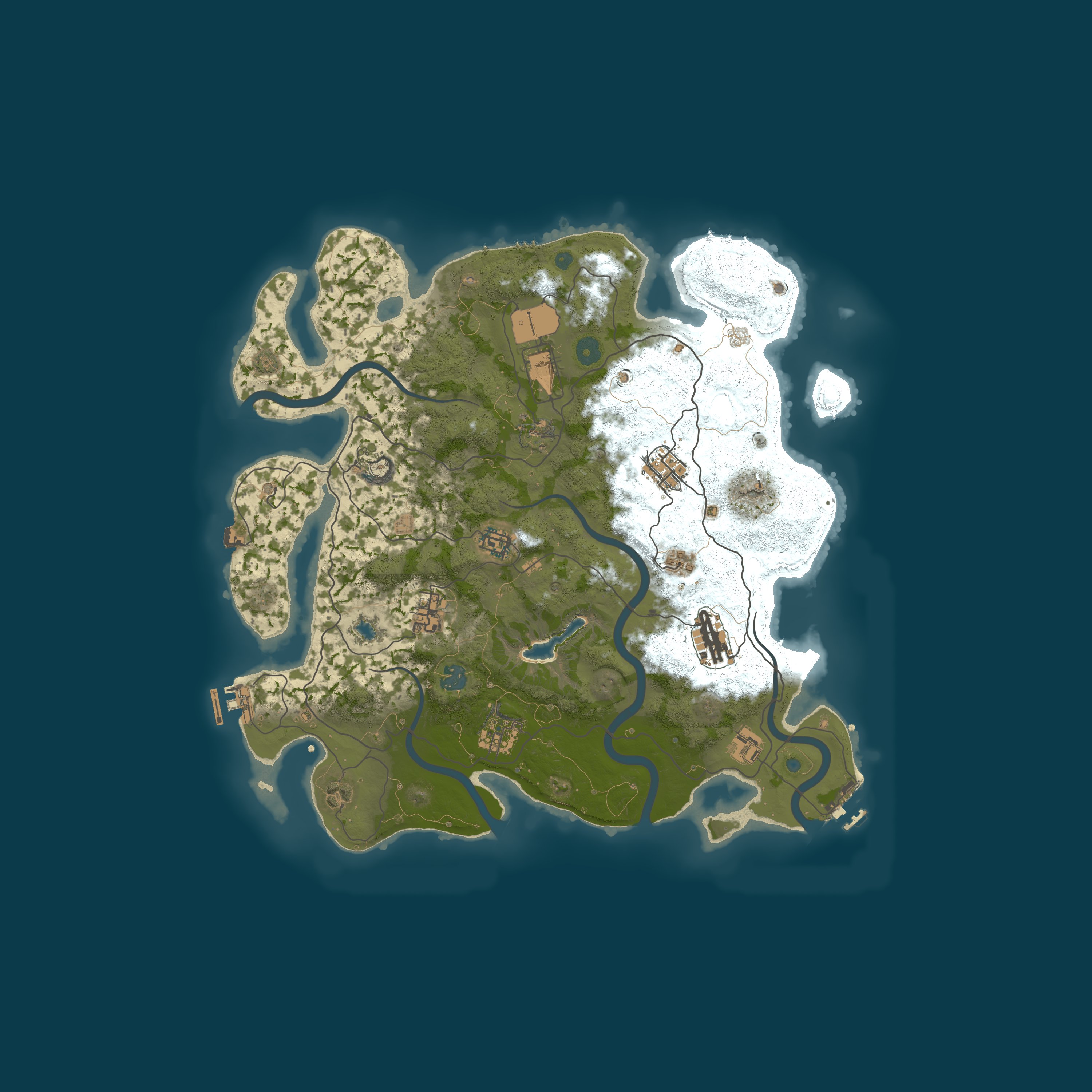Procedural Map, size 4000, seed 1883627057