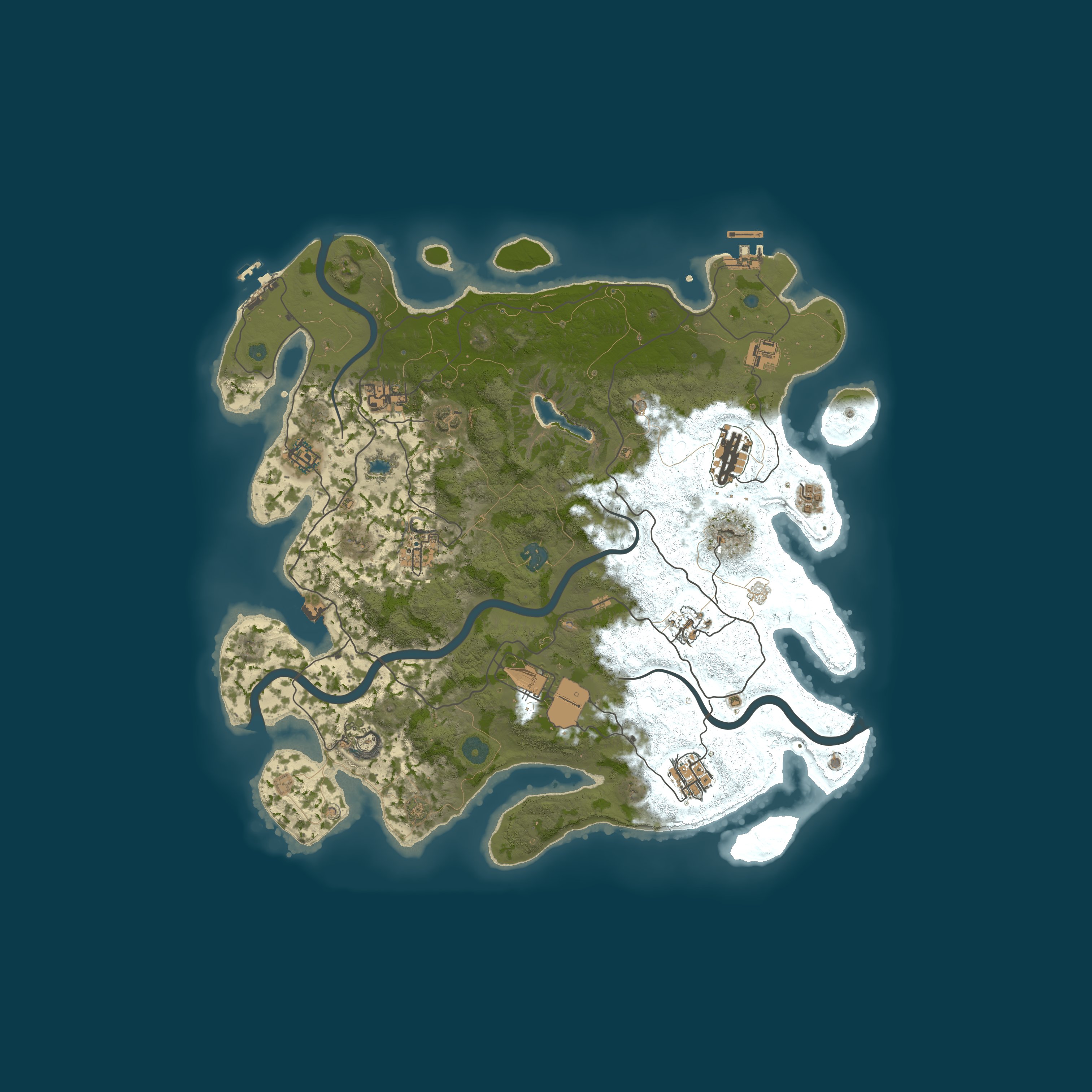 Map for RustGamingNation 1000x PvE [Events|Purge|Zombies|SkillTree]