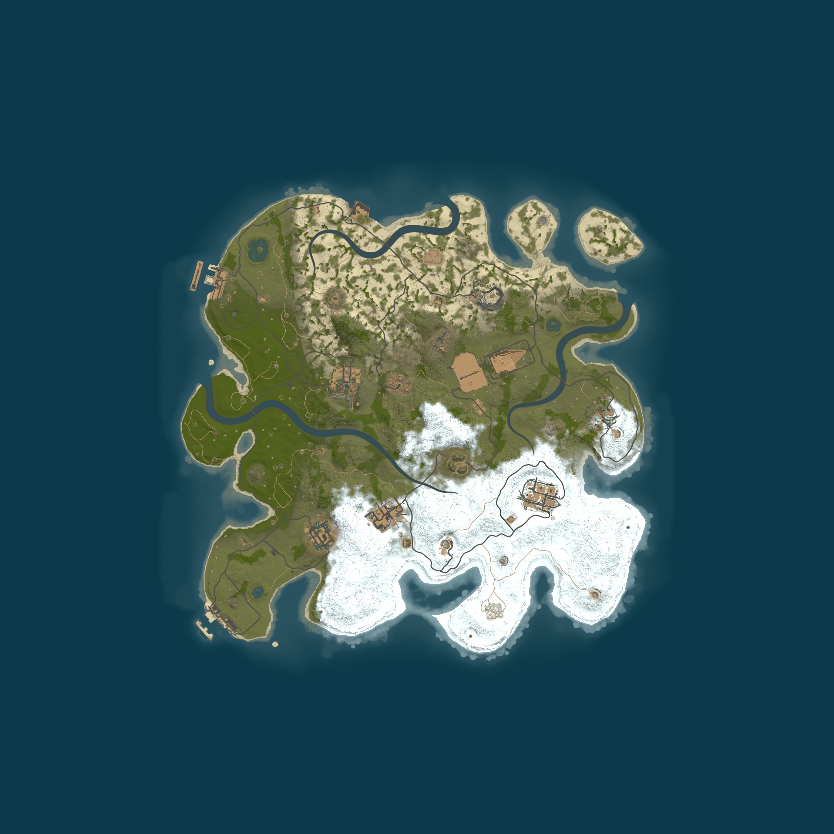 Custom Map, size 3500, seed 1337
