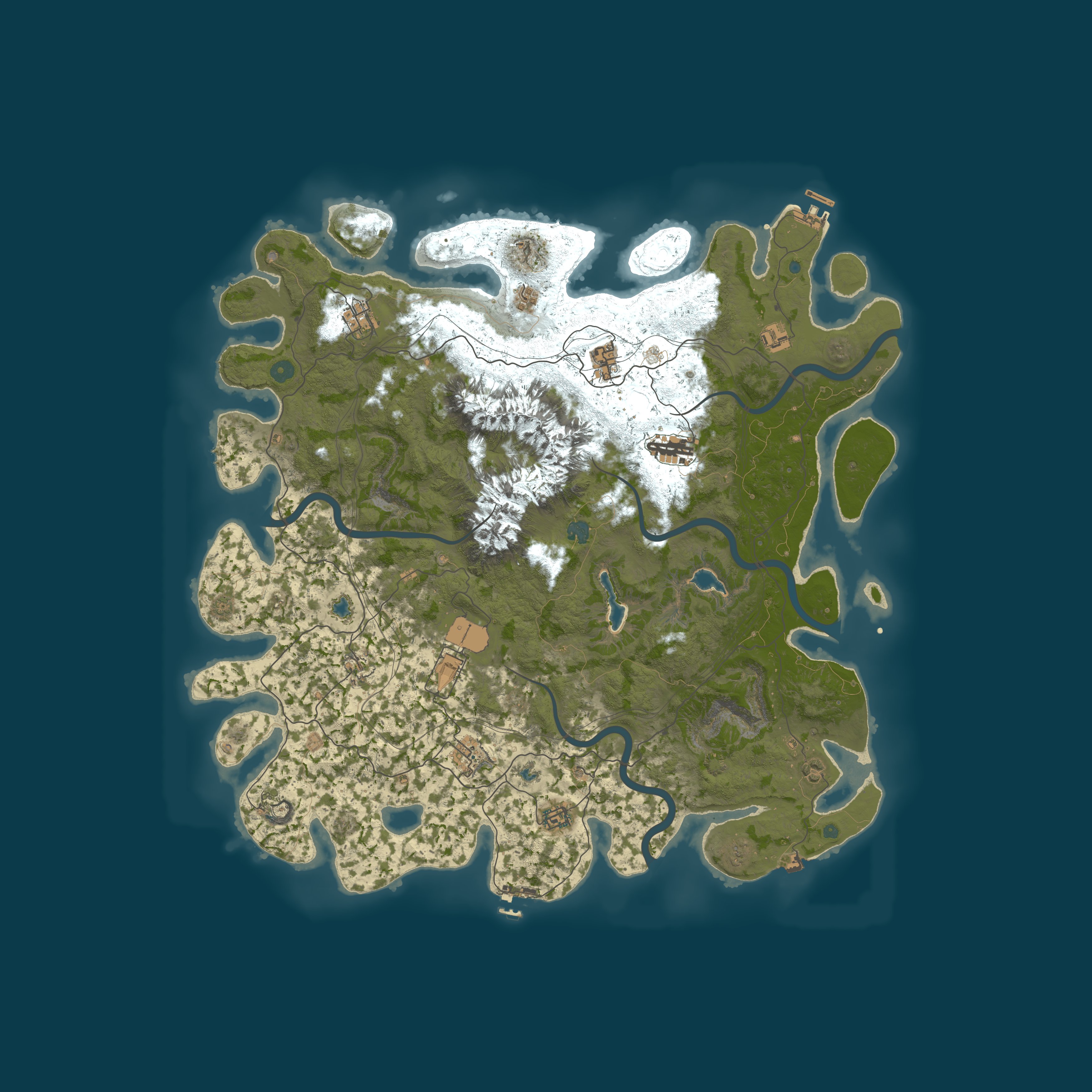 Map for HARD ISLAND|PVE|X0,5|Wipe 06.08|No craft gun|Economic|Bots|Boss