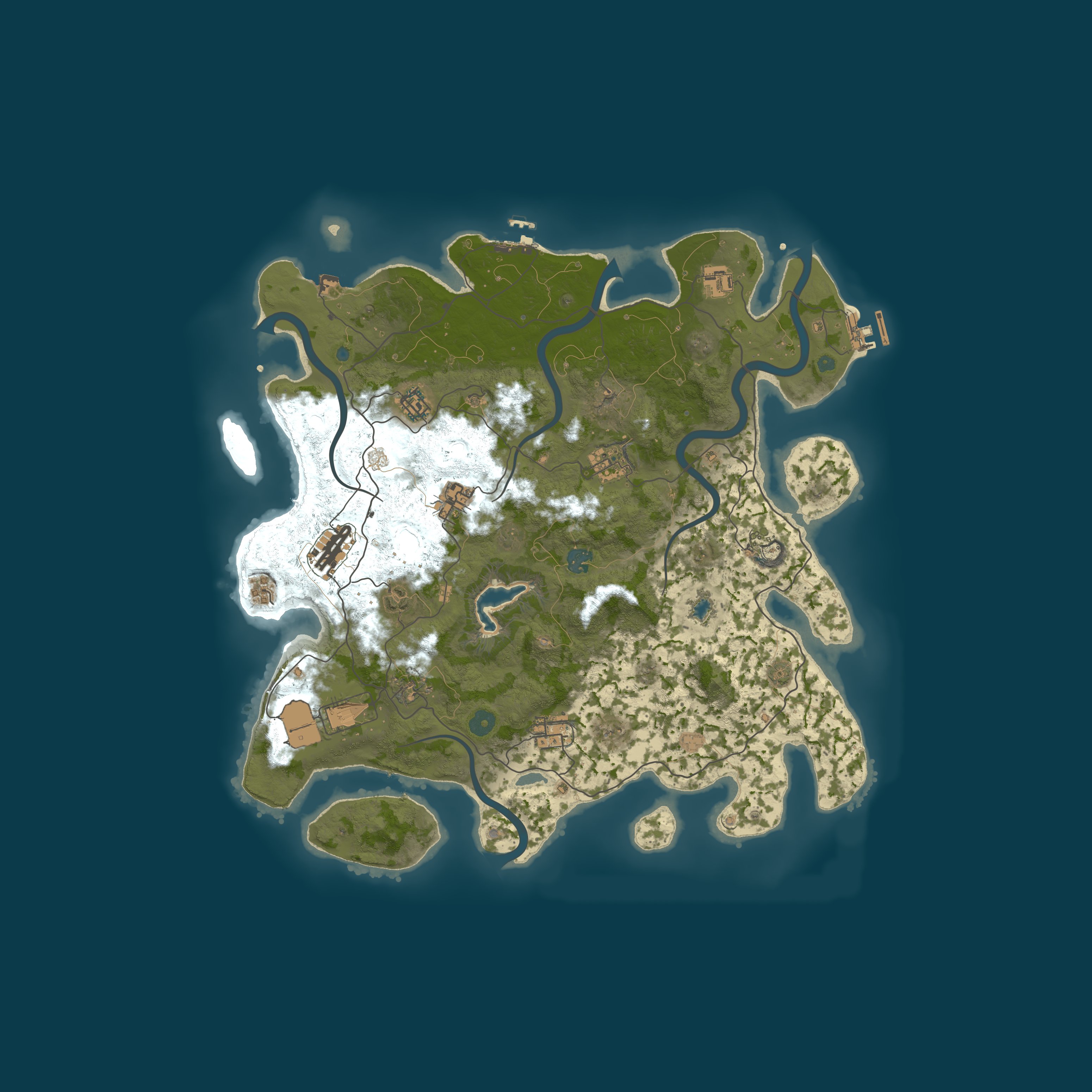 Procedural Map, size 4200, seed 7071