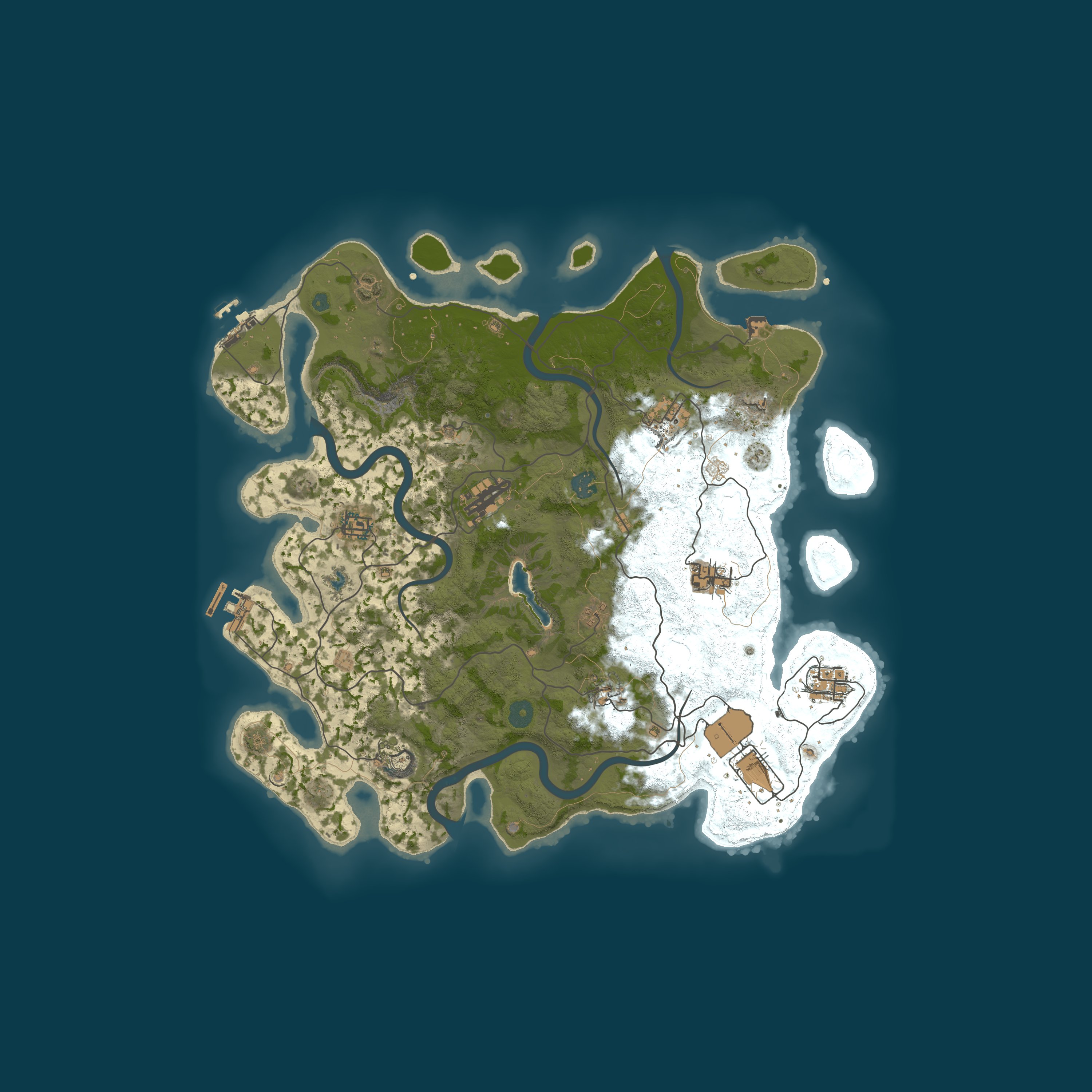 Map for EvilIsland-PVE-Barren-Для слабых ПК[Скилы|X1-X1