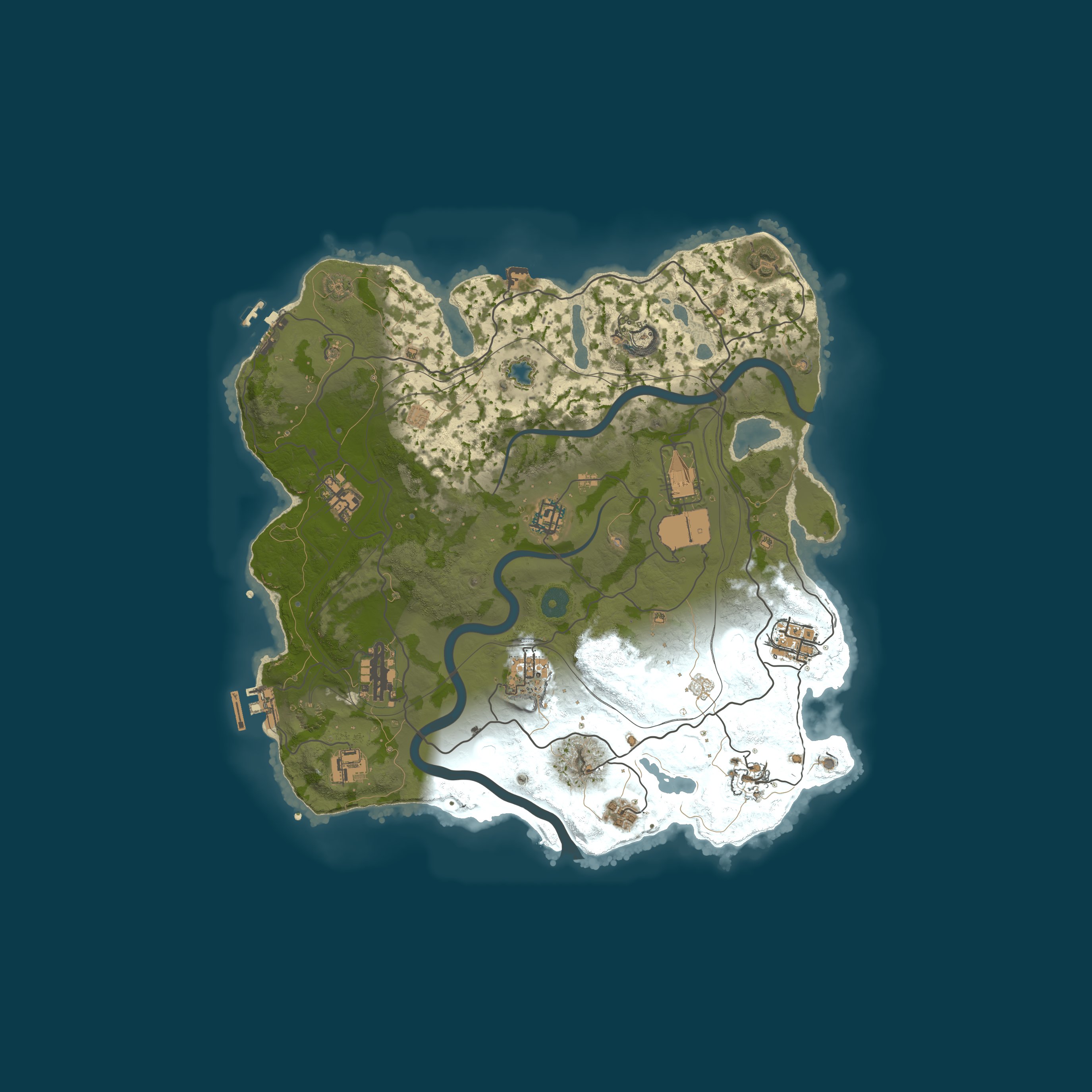 Custom Map, size 3500, seed 1337