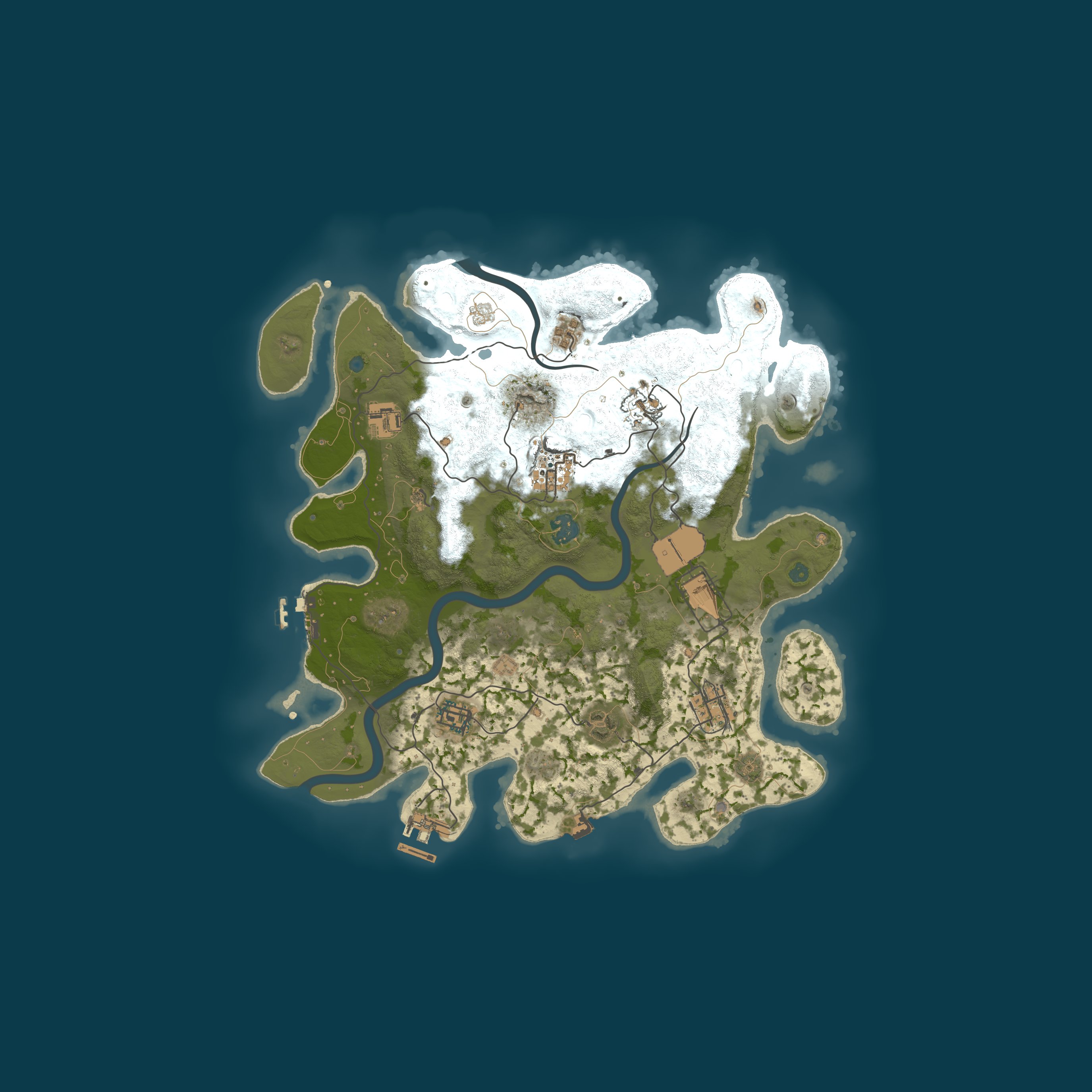 Procedural Map, size 3500, seed 665142170