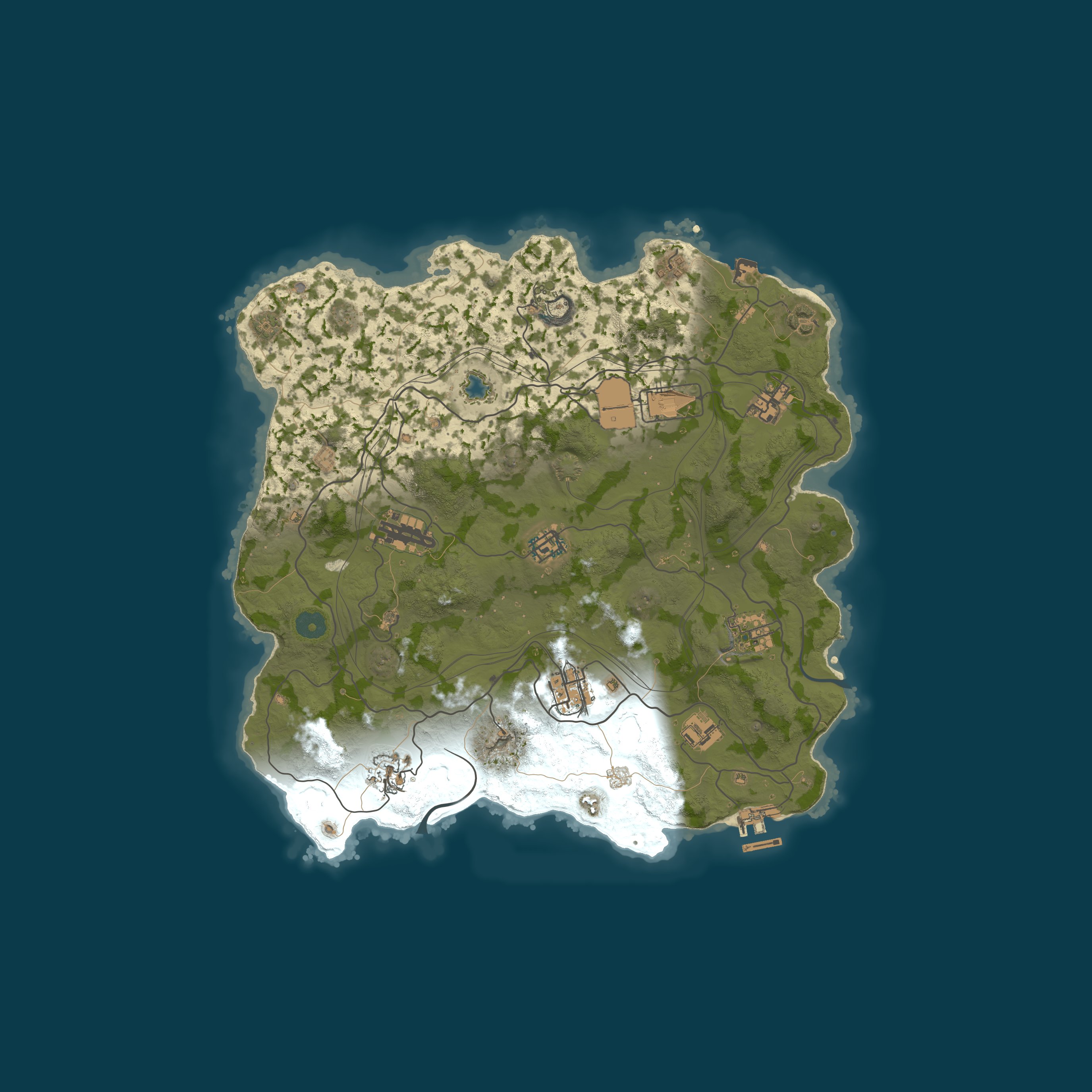 Custom Map, size 3500, seed 1337
