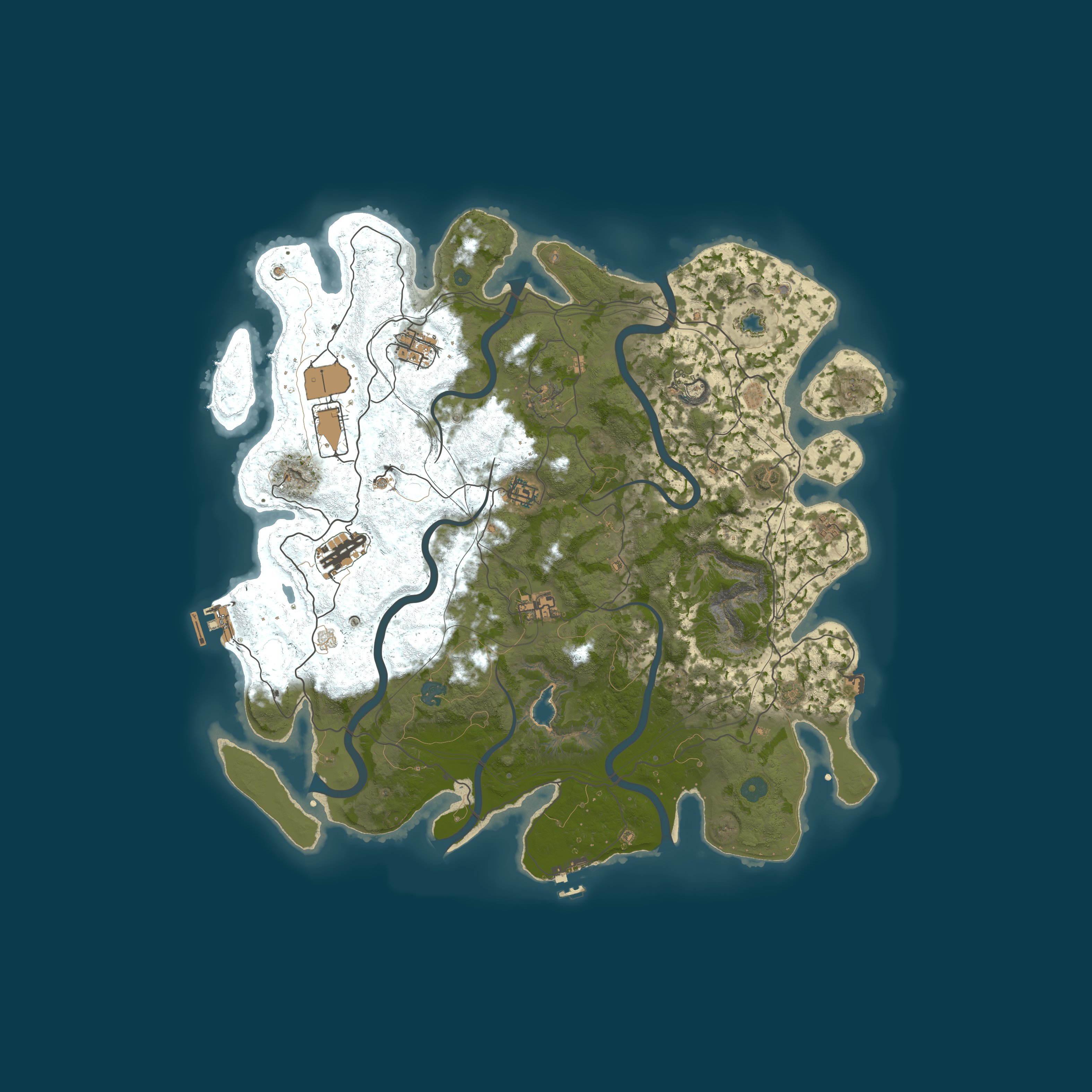 Map for #4 WIN-RUST | PVE | x2/x3 | BOSSES|ZOMBIE|EXP|RAIDBASES|SHOP