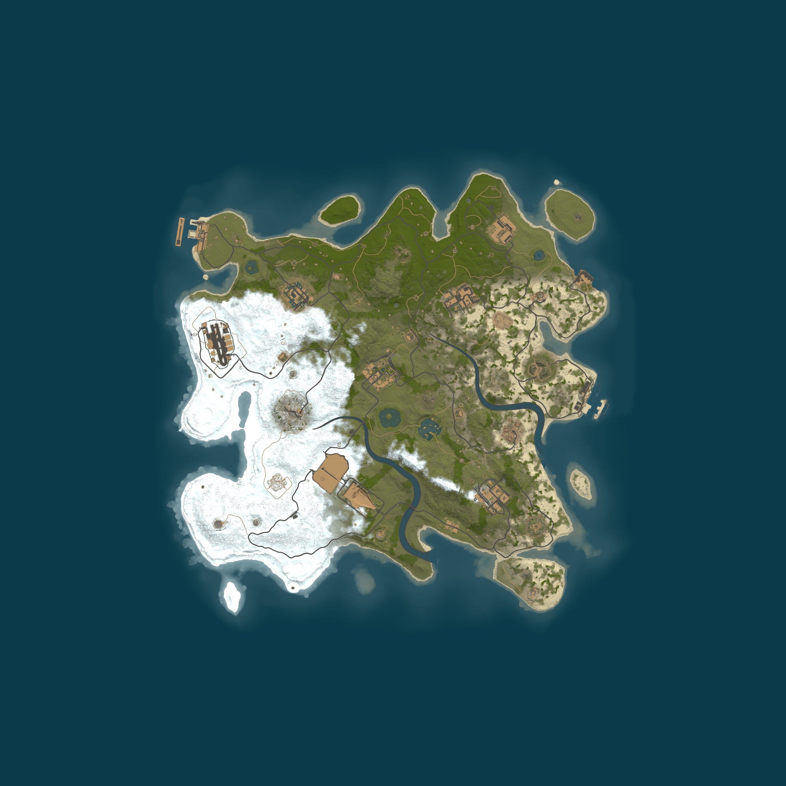 Procedural Map, size 3500, seed 1294524170