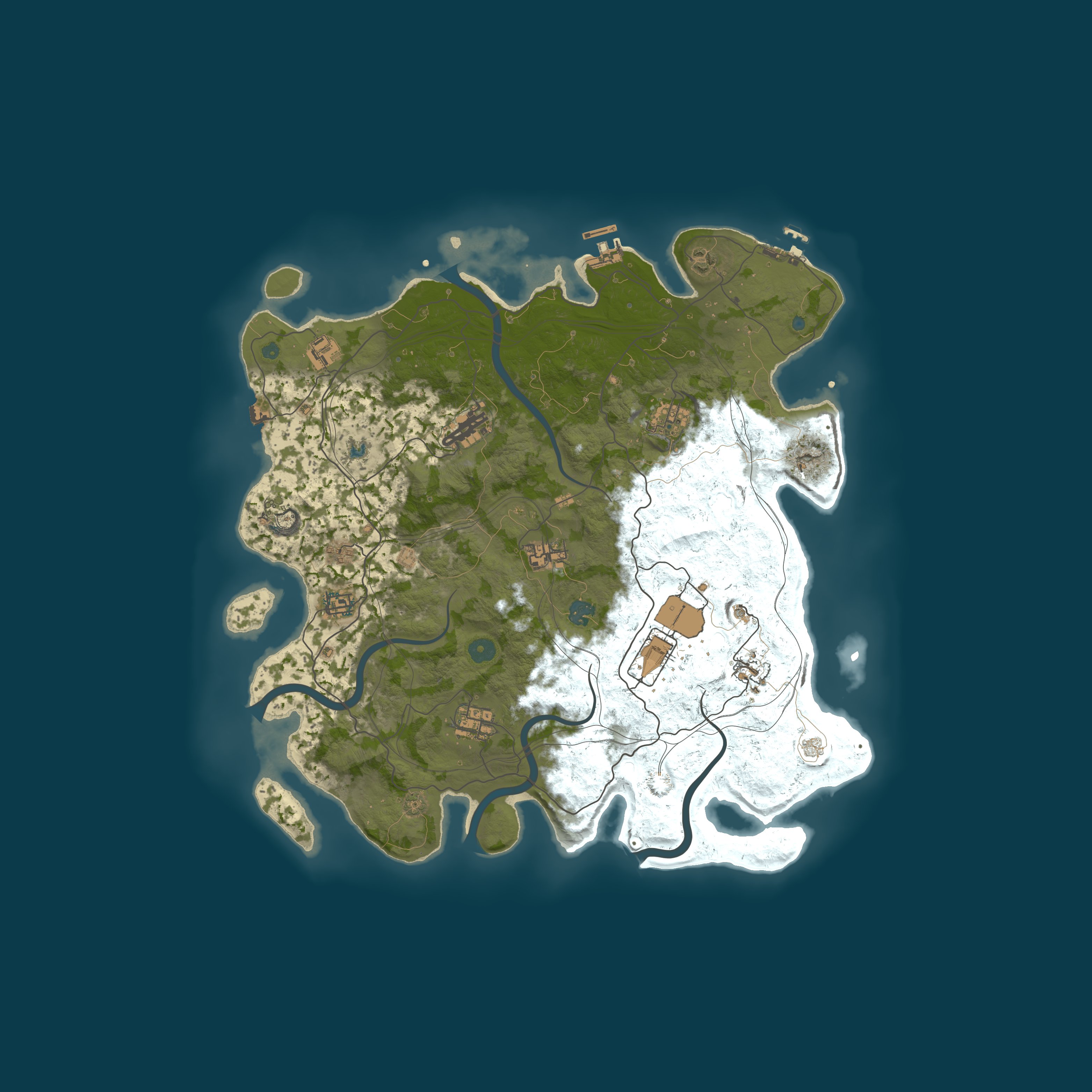 Map for RUstishka Мирный vanilla PVE