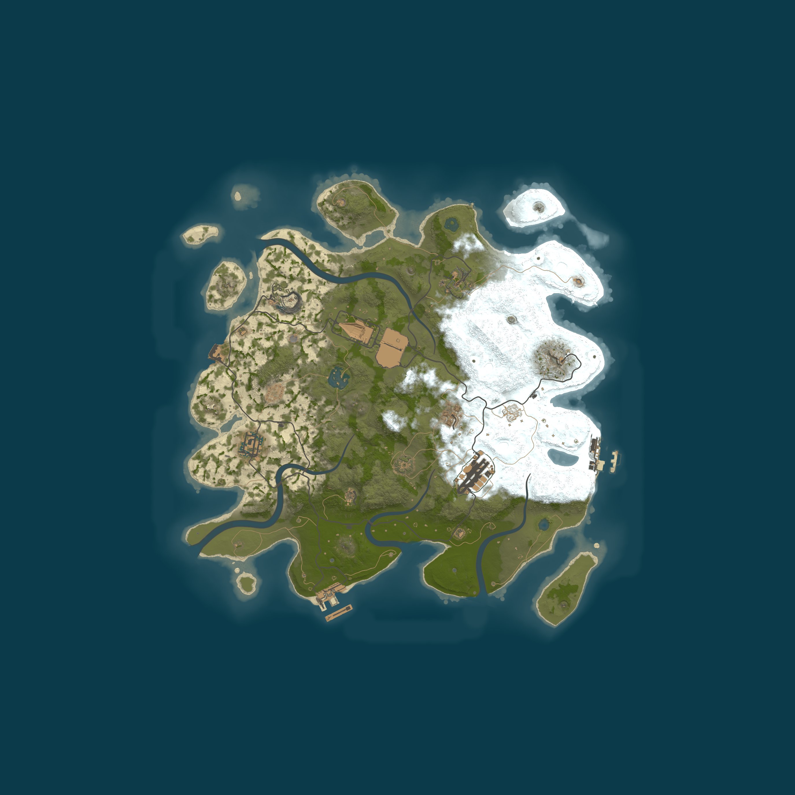 Map for PARADISE RUST #2 [ X25 | NOLIMIT | KITS | CLANS | TP ]