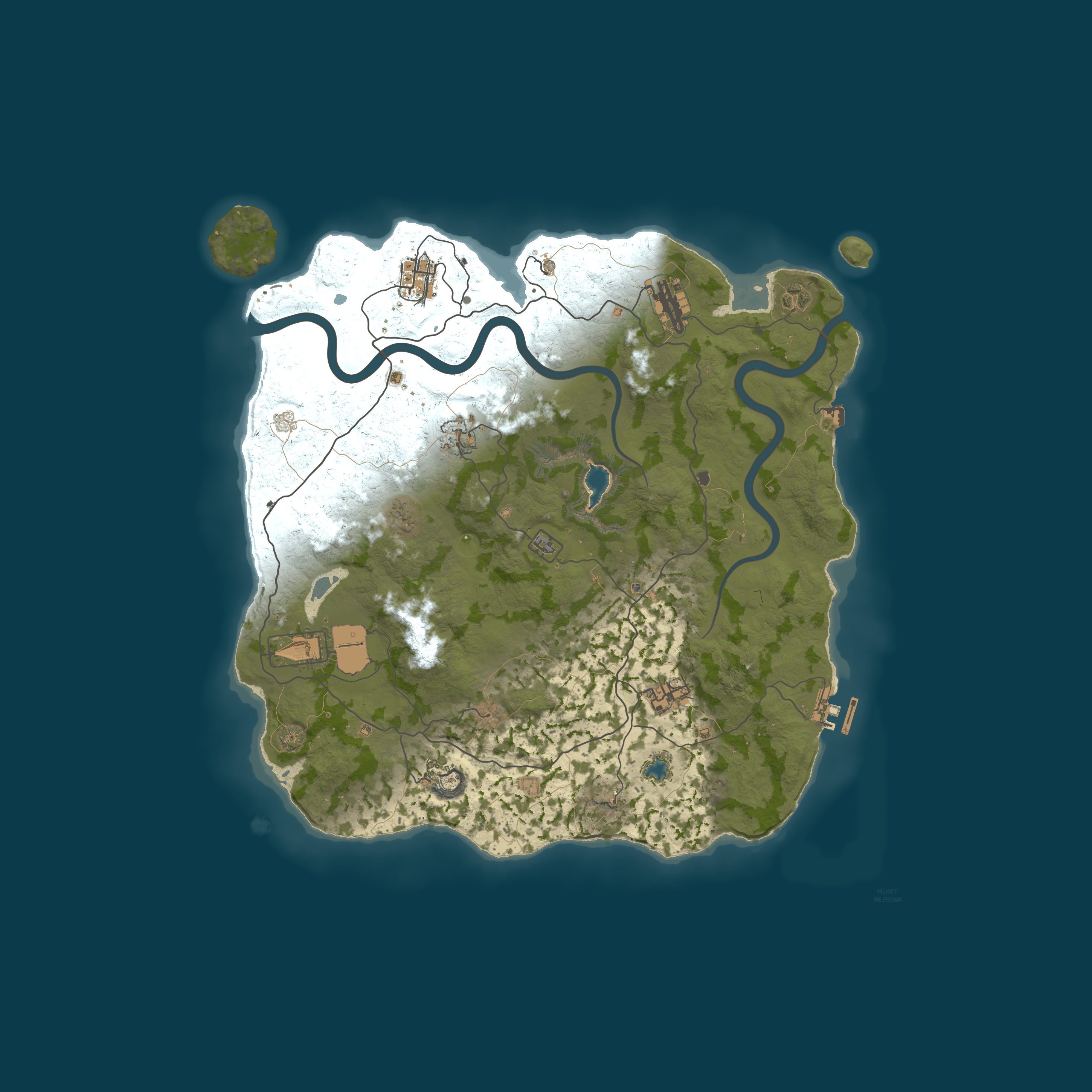 Map for ☆RUST RUSSIA SOLO [X5|FPS+|TP|CASTA] WIPE 26.06☆