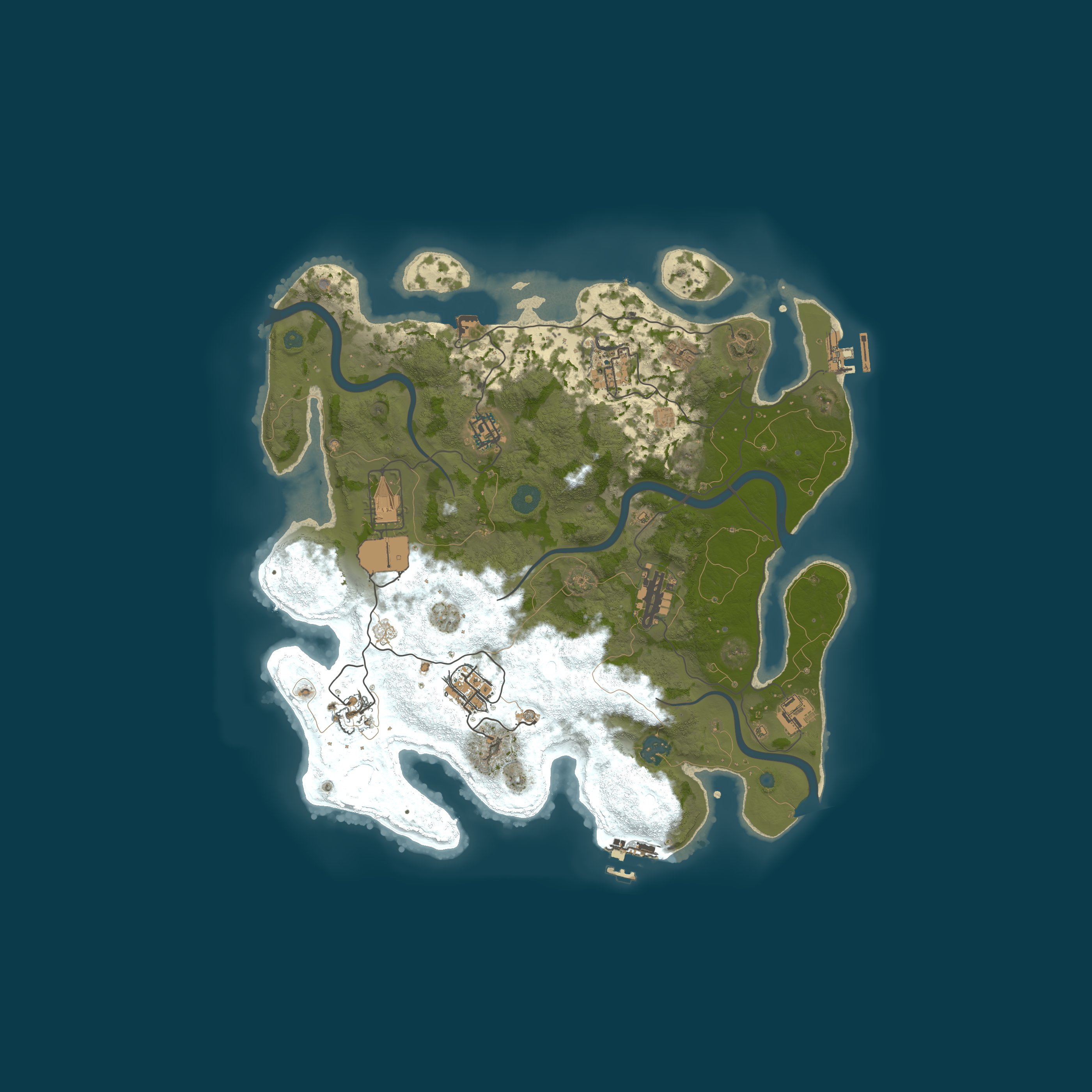 Procedural Map, size 3600, seed 1603147601