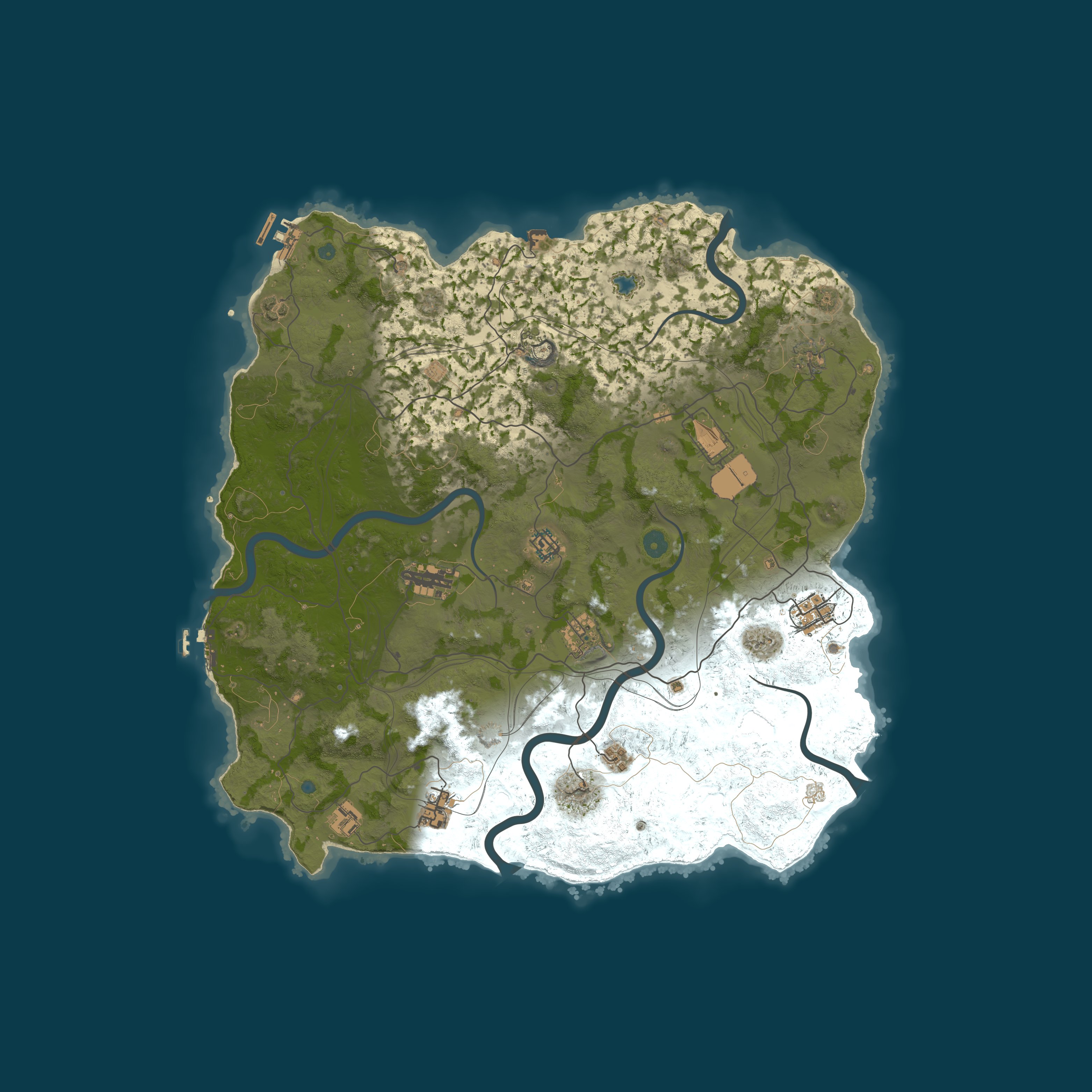 Map for AQUA Rust | EU 10x Monthly | Kits | No BPs | PVP | Shop | MyMin