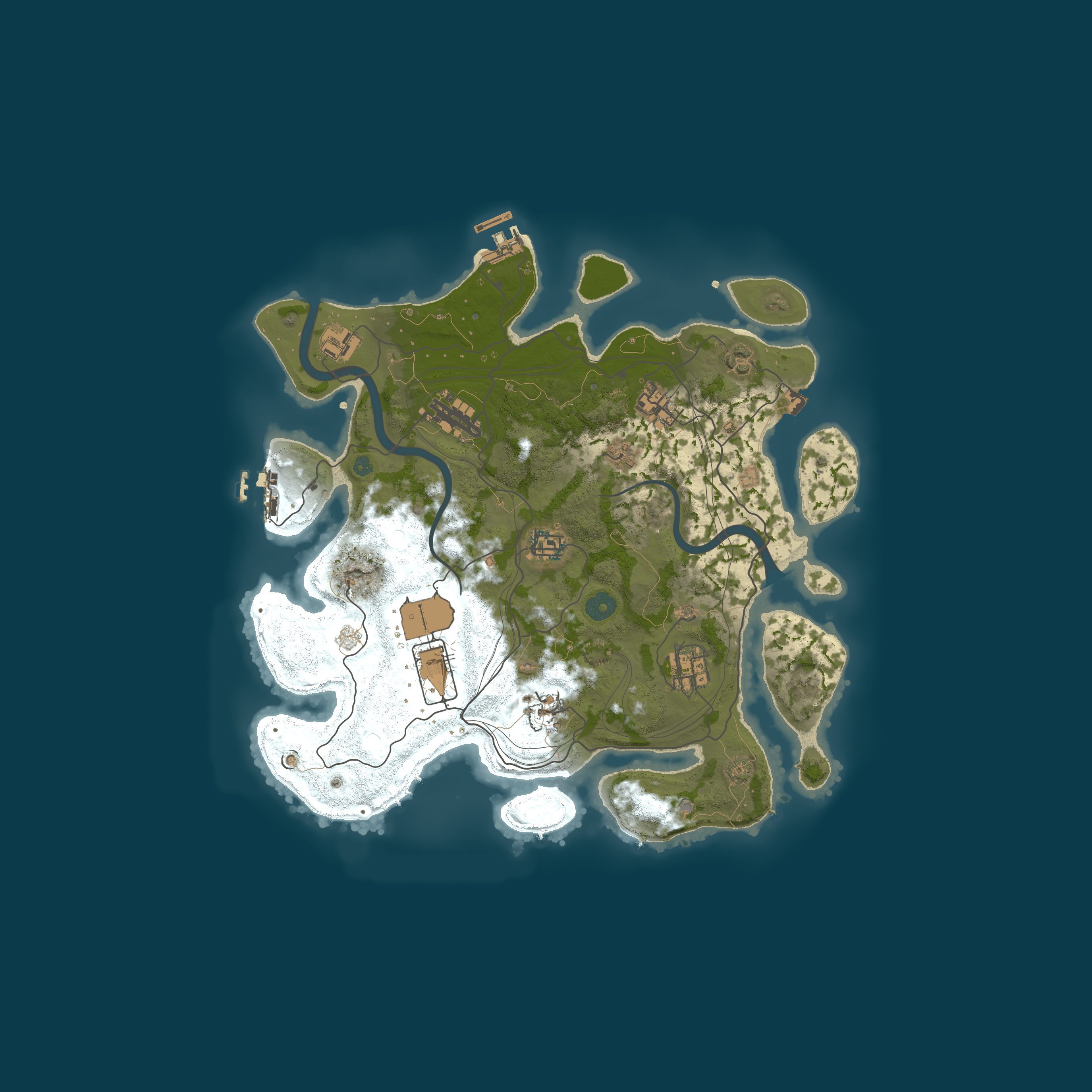 Custom Map, size 3500, seed 1337