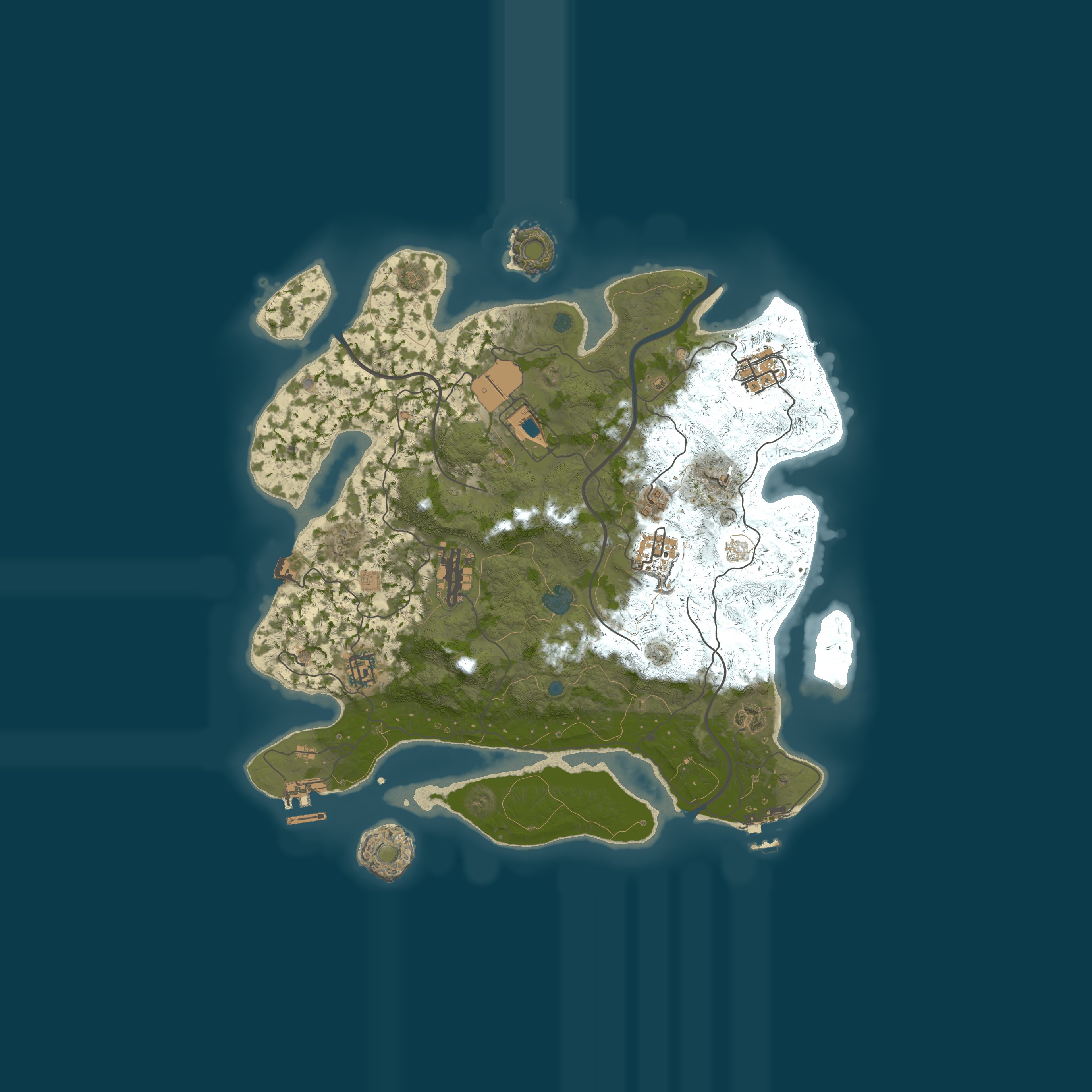 Map for ??? [PVE] TESTING - Raidable bases, dungeons, quests