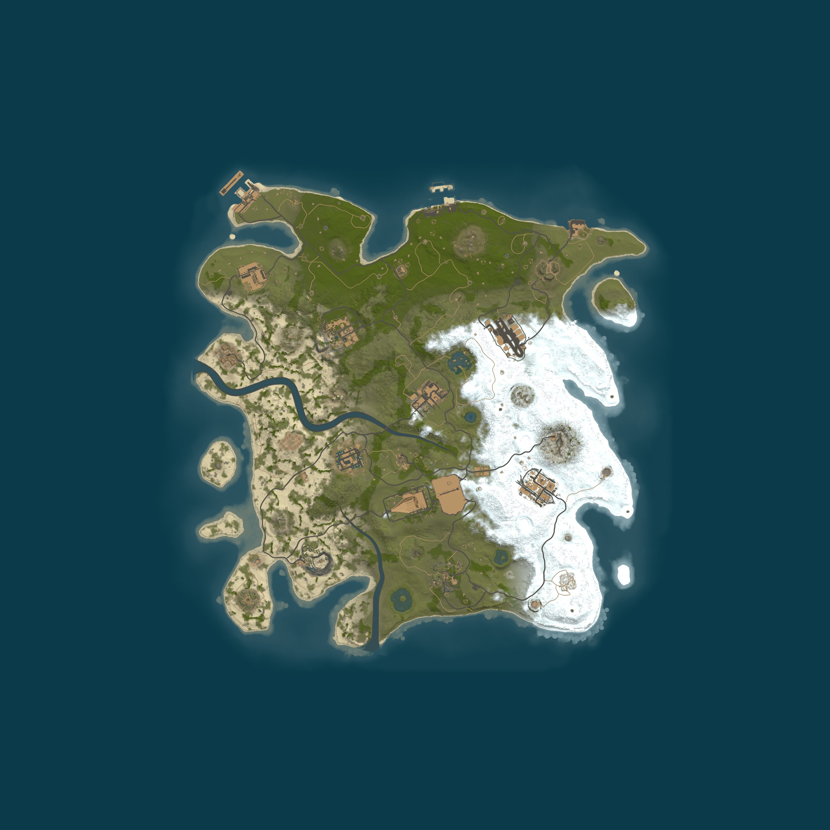 Procedural Map, size 3500, seed 1423525373