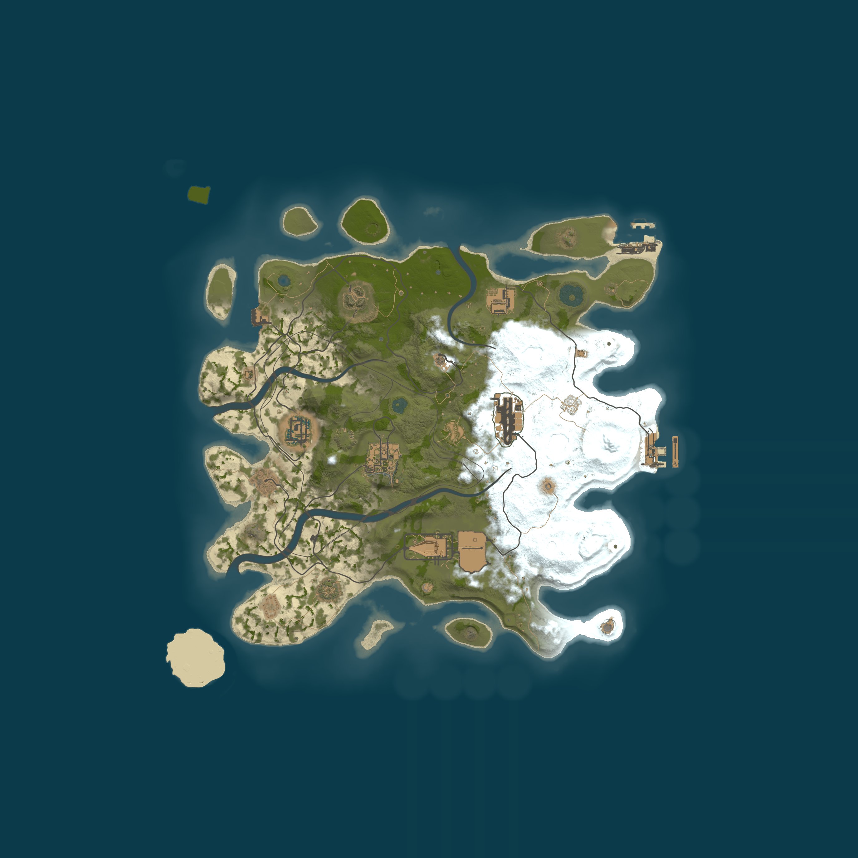 Custom Map, size 3500, seed 6814856