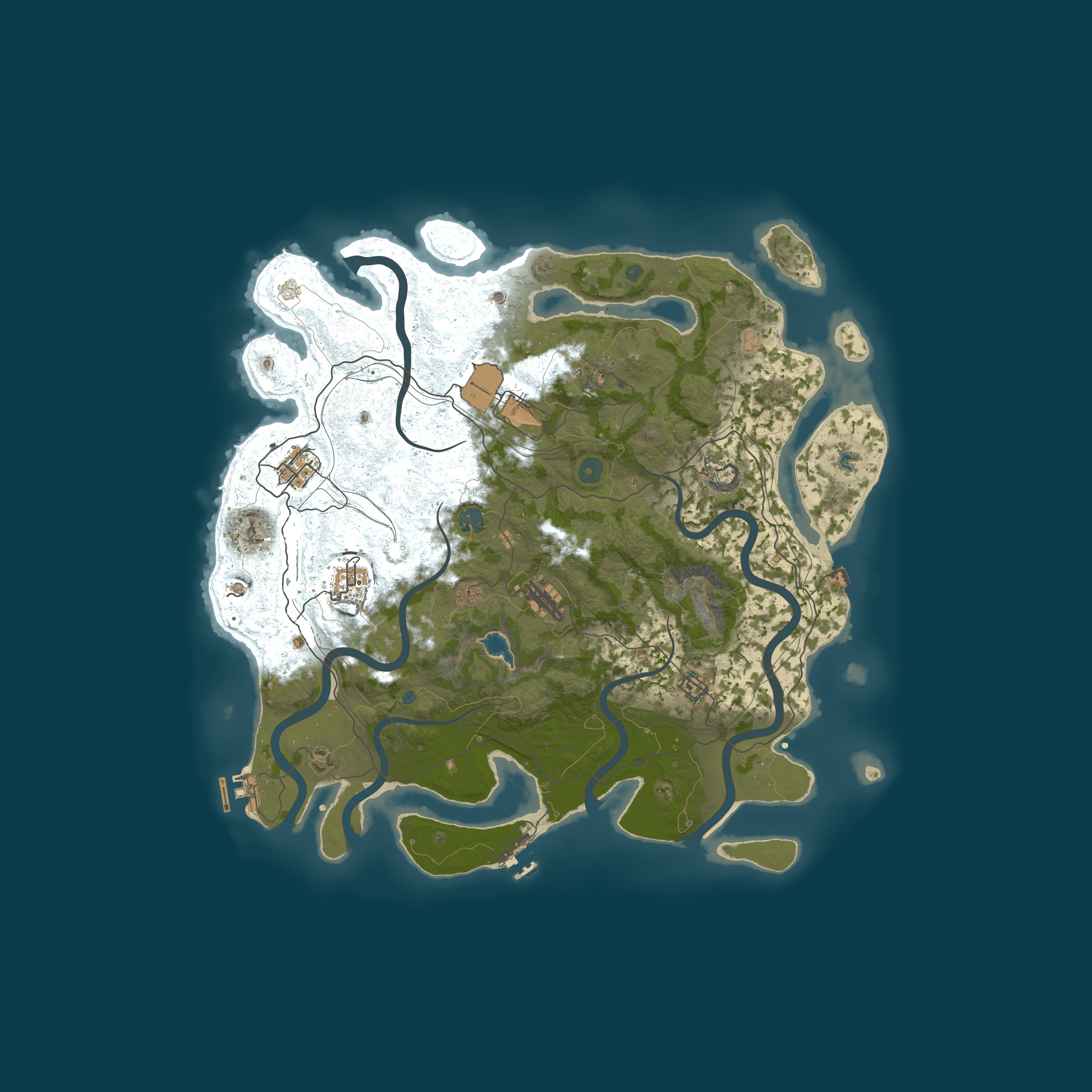 Map for #2 RUSTMAX PVE MEDIUM x2/BOTS/KIT/TP/BASE/EVENTS