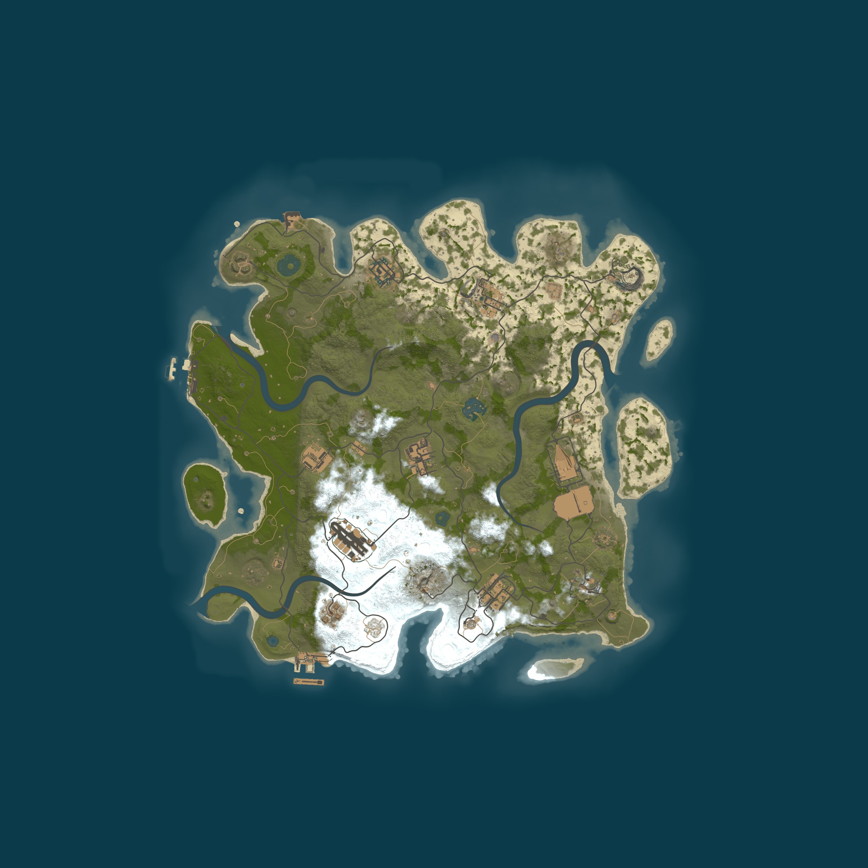 Procedural Map, size 3700, seed 1534223125