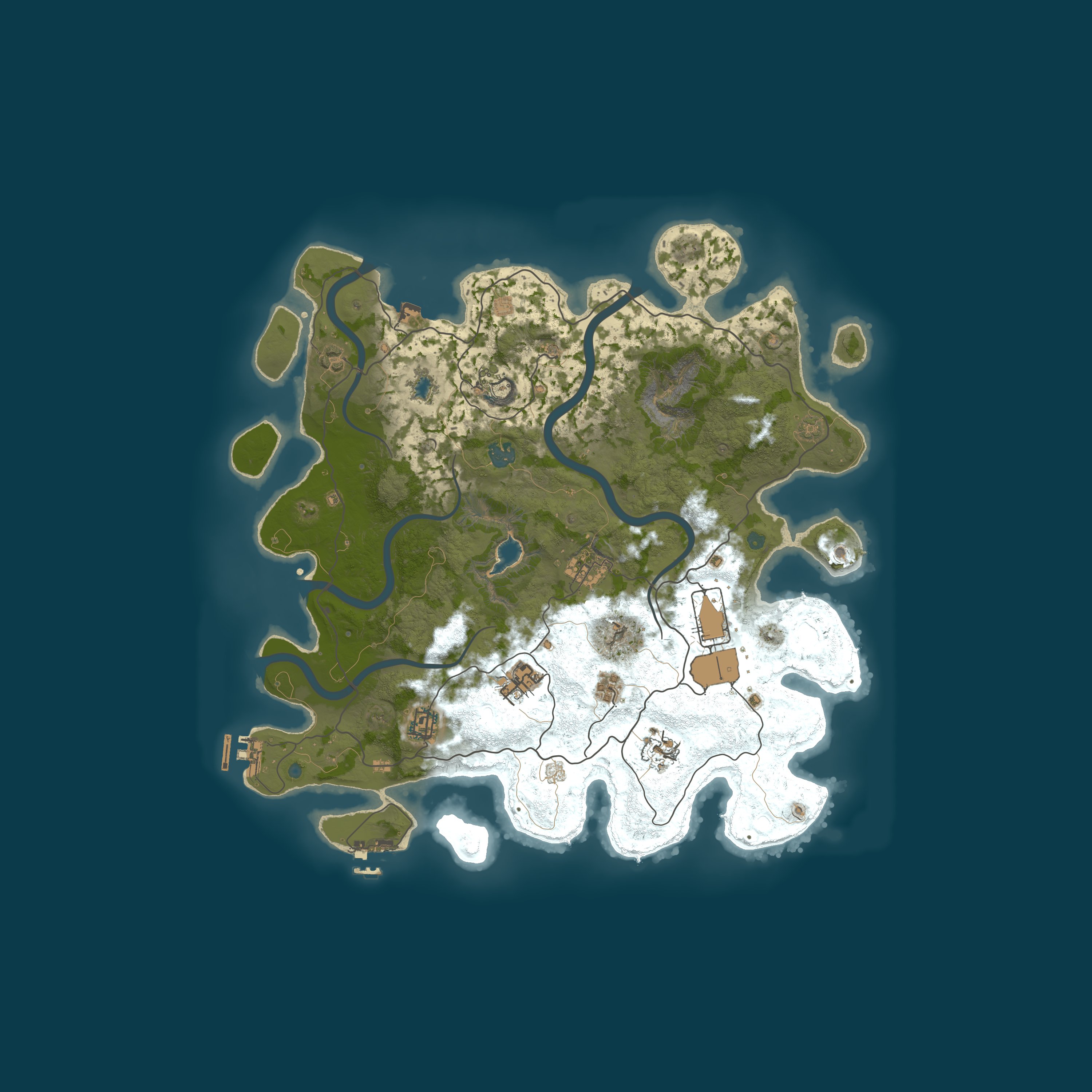 Map for RustGamingNation 25x PvE [Events|Purge|Zombies|SkillTree]