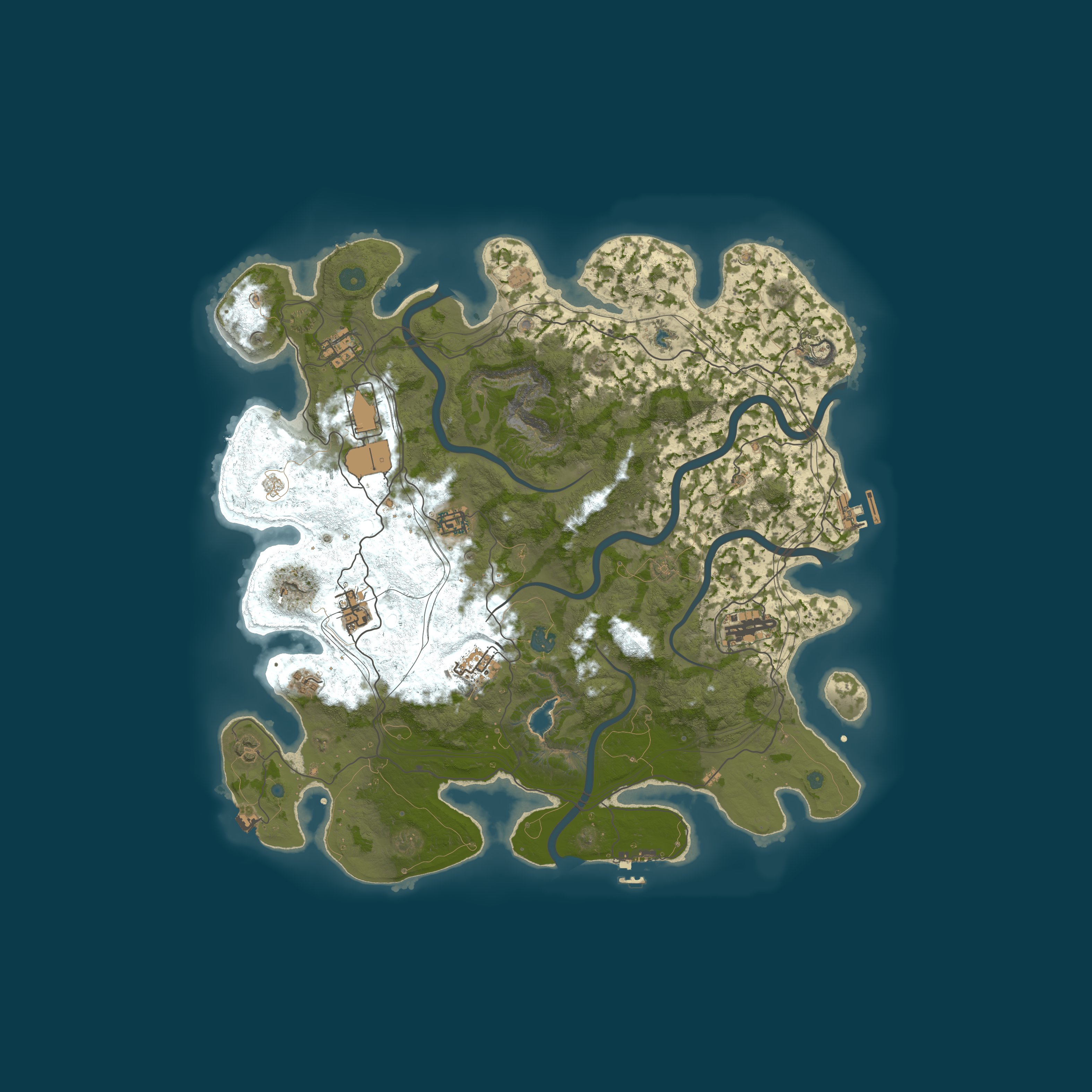 Map for #5 WIN-RUST | MAX3 | x2/x3 | BOSSES | EXP | RAIDBASES | SHOP