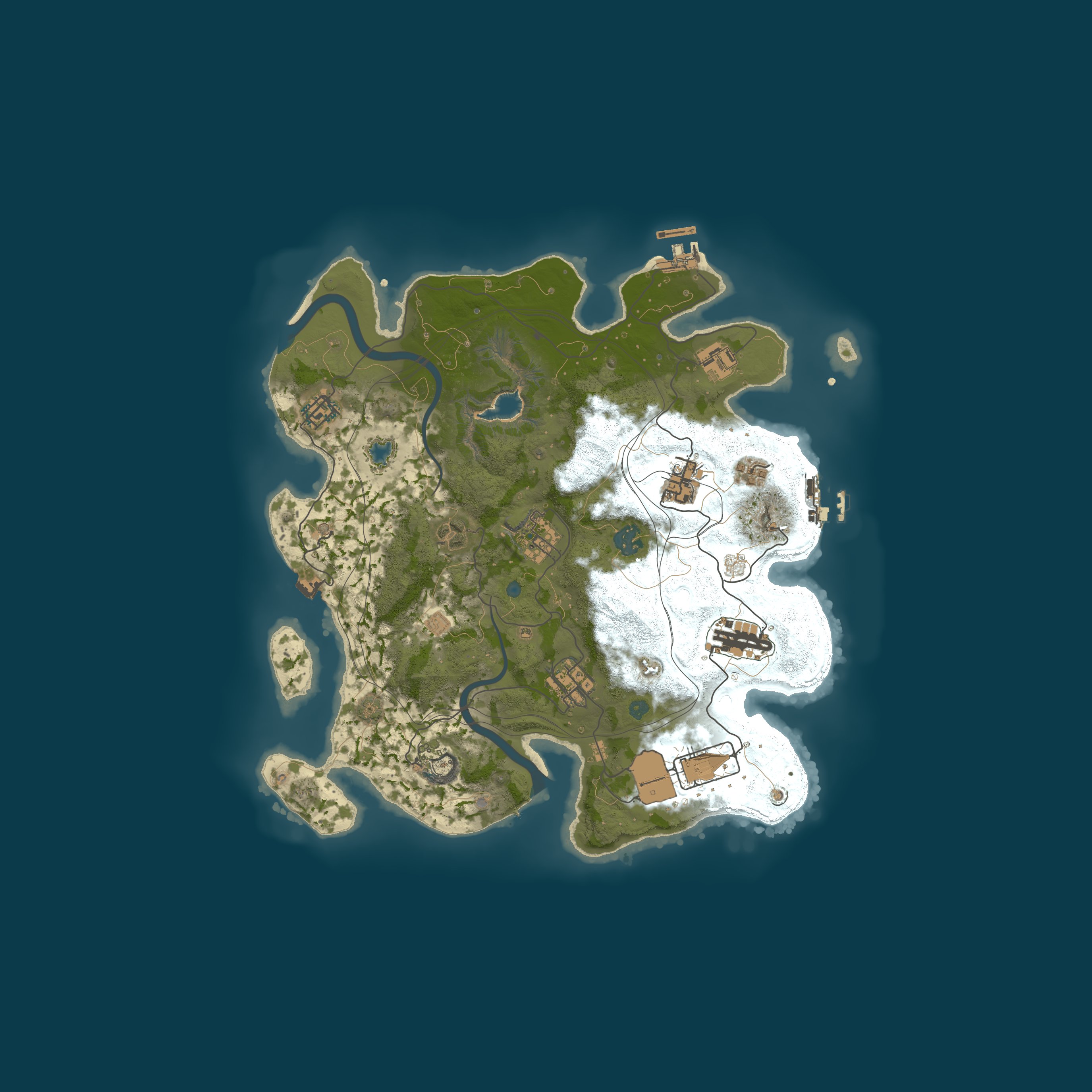 Procedural Map, size 3500, seed 731721355