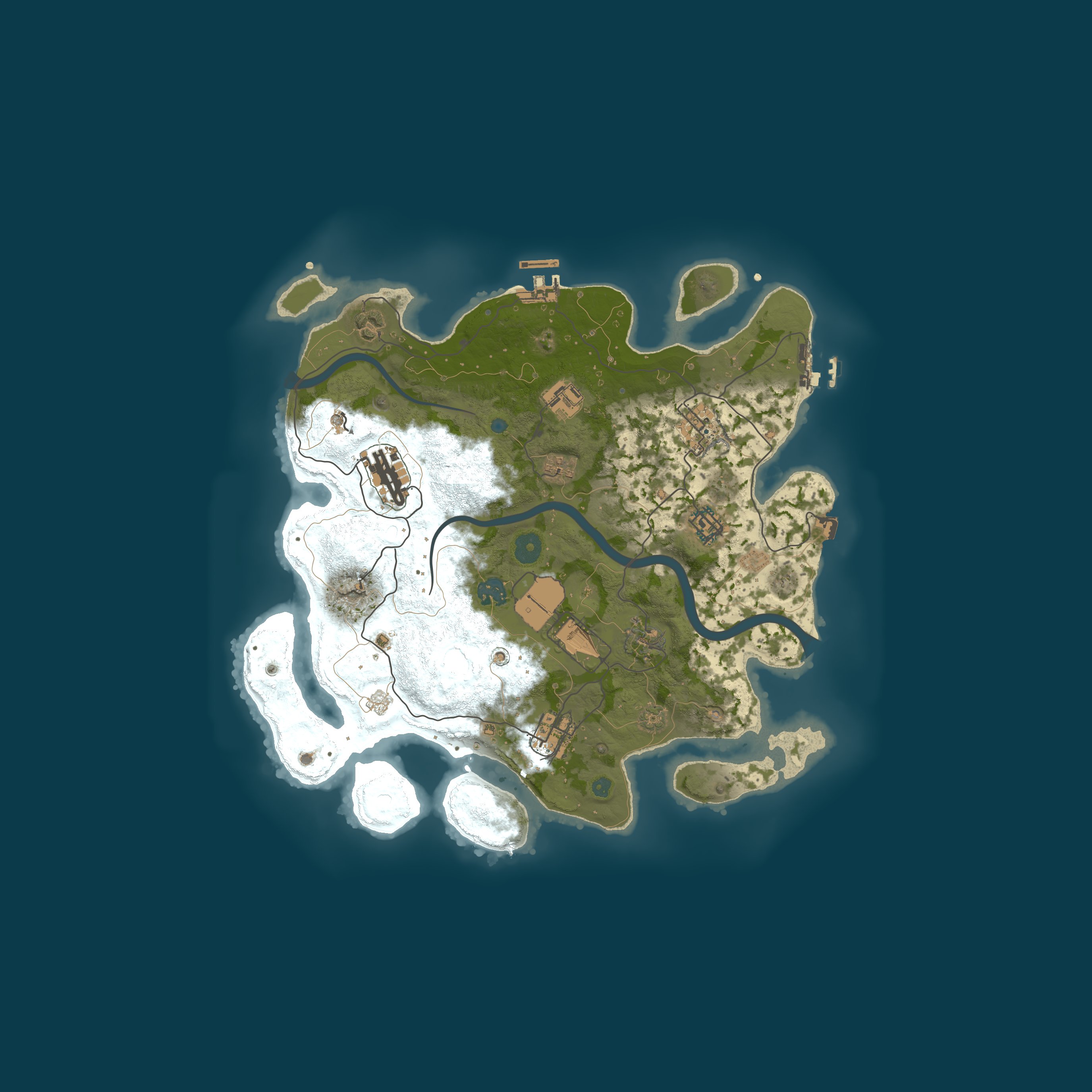 Procedural Map, size 3500, seed 302411898