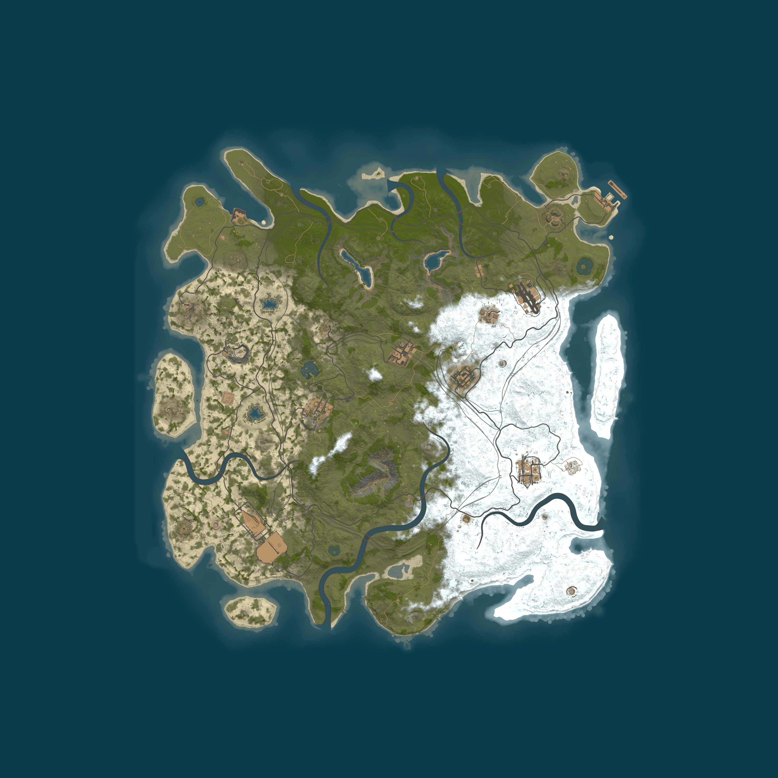 Map for [EU] LibreGaming PVE 5x|Kits|Bases|Heli|Bradley|Convoys|Quests