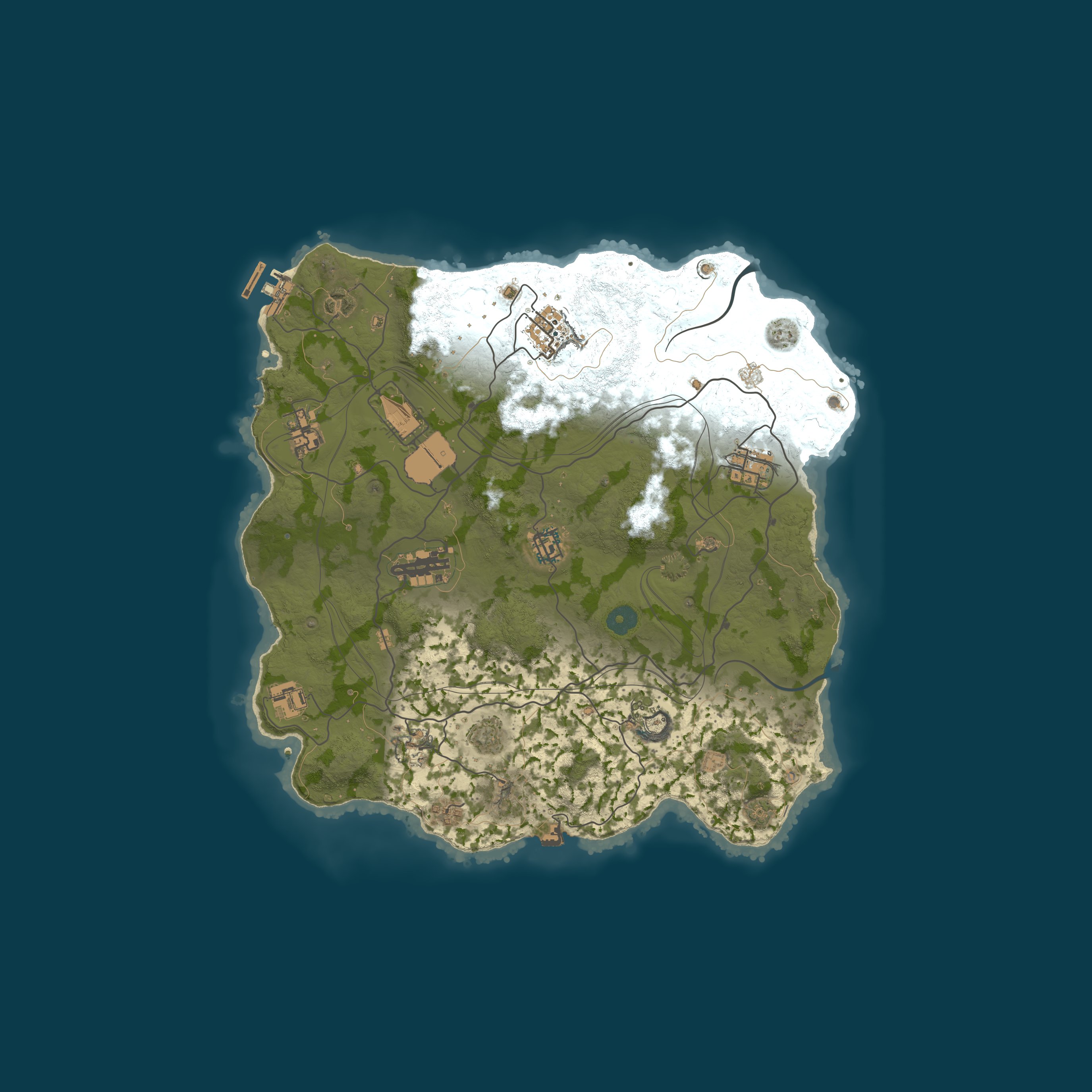 Custom Map, size 3500, seed 1337