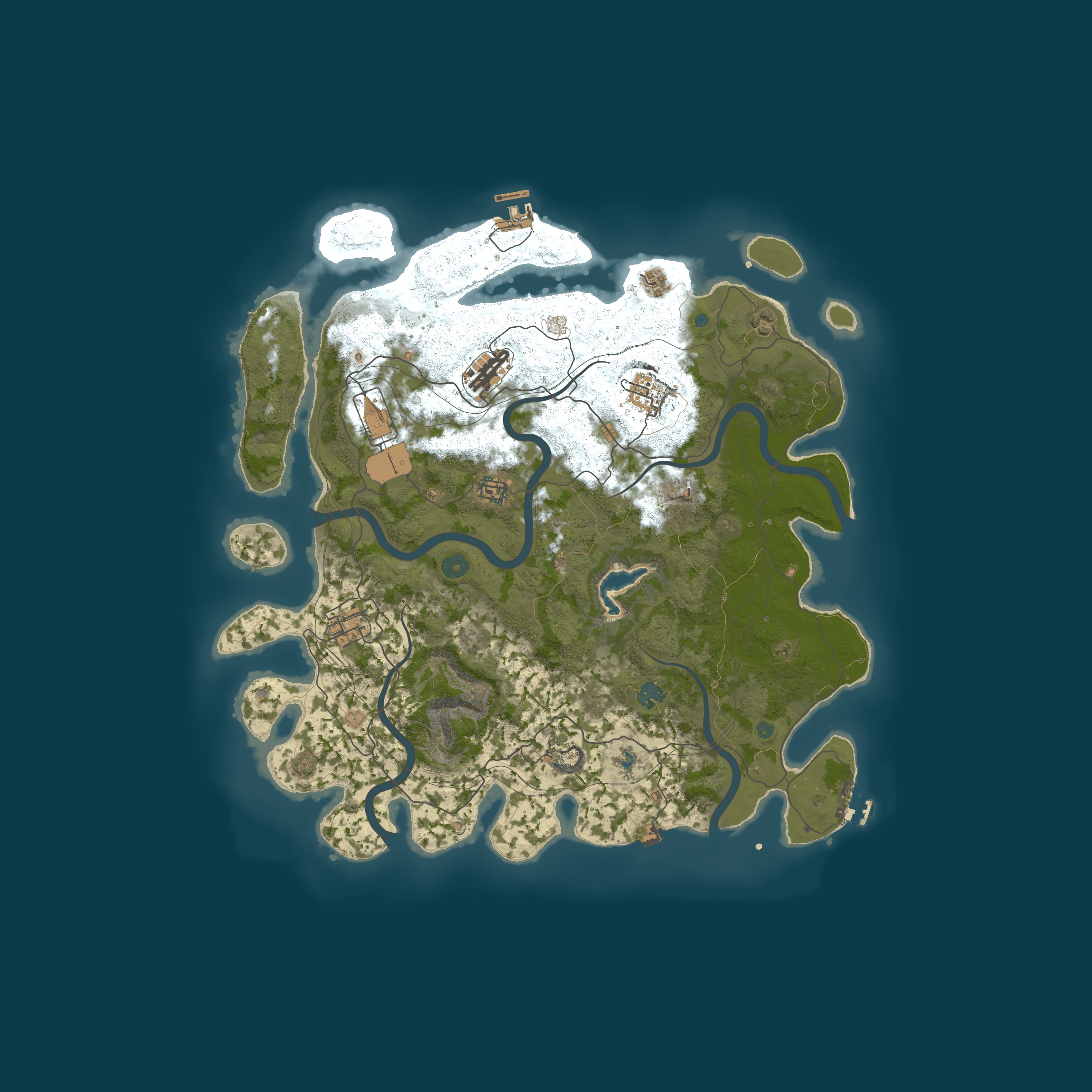 Map for UltimateRust.com - Sunrise | Duo | x2 | Procedural | 25.06