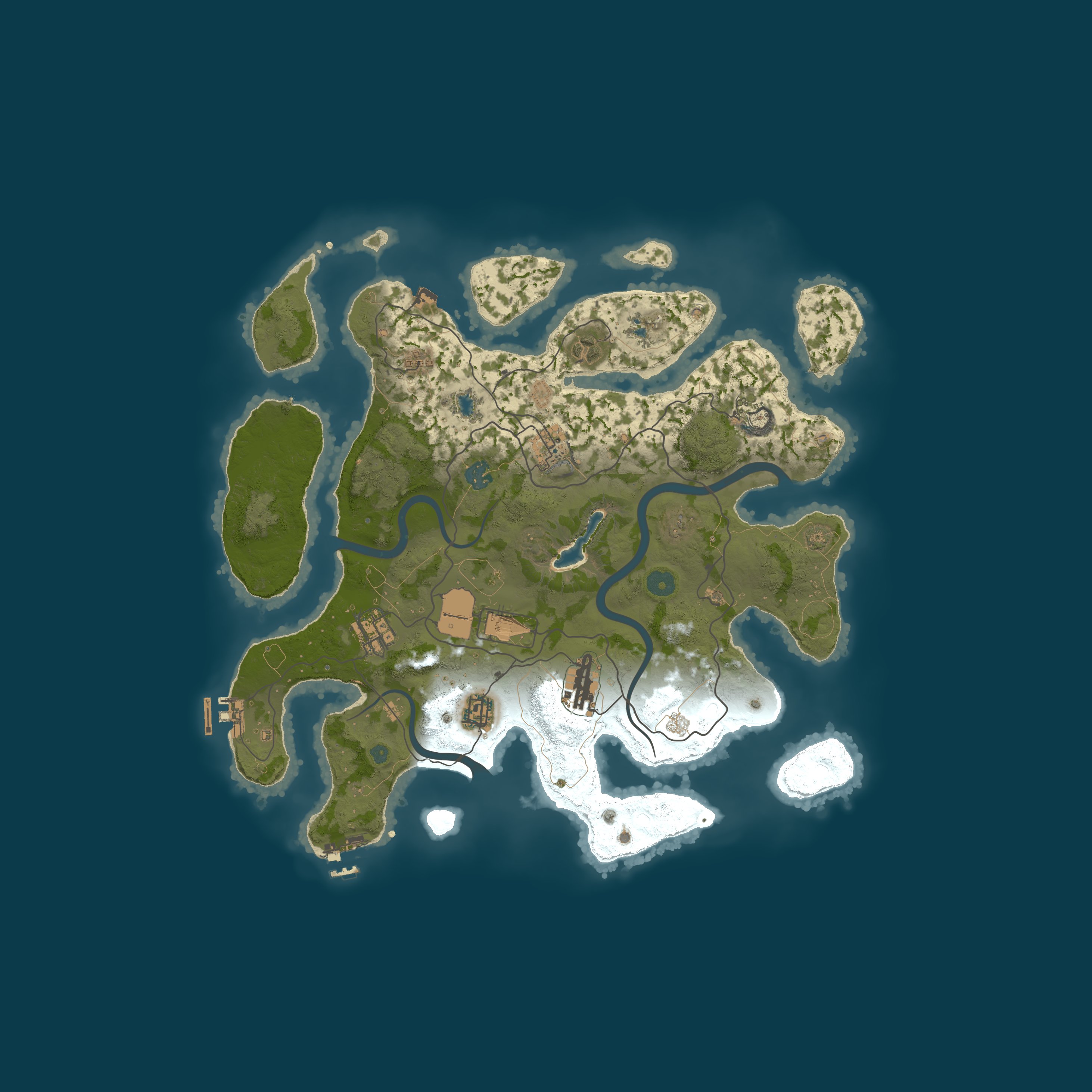Custom Map, size 3850, seed 395807240